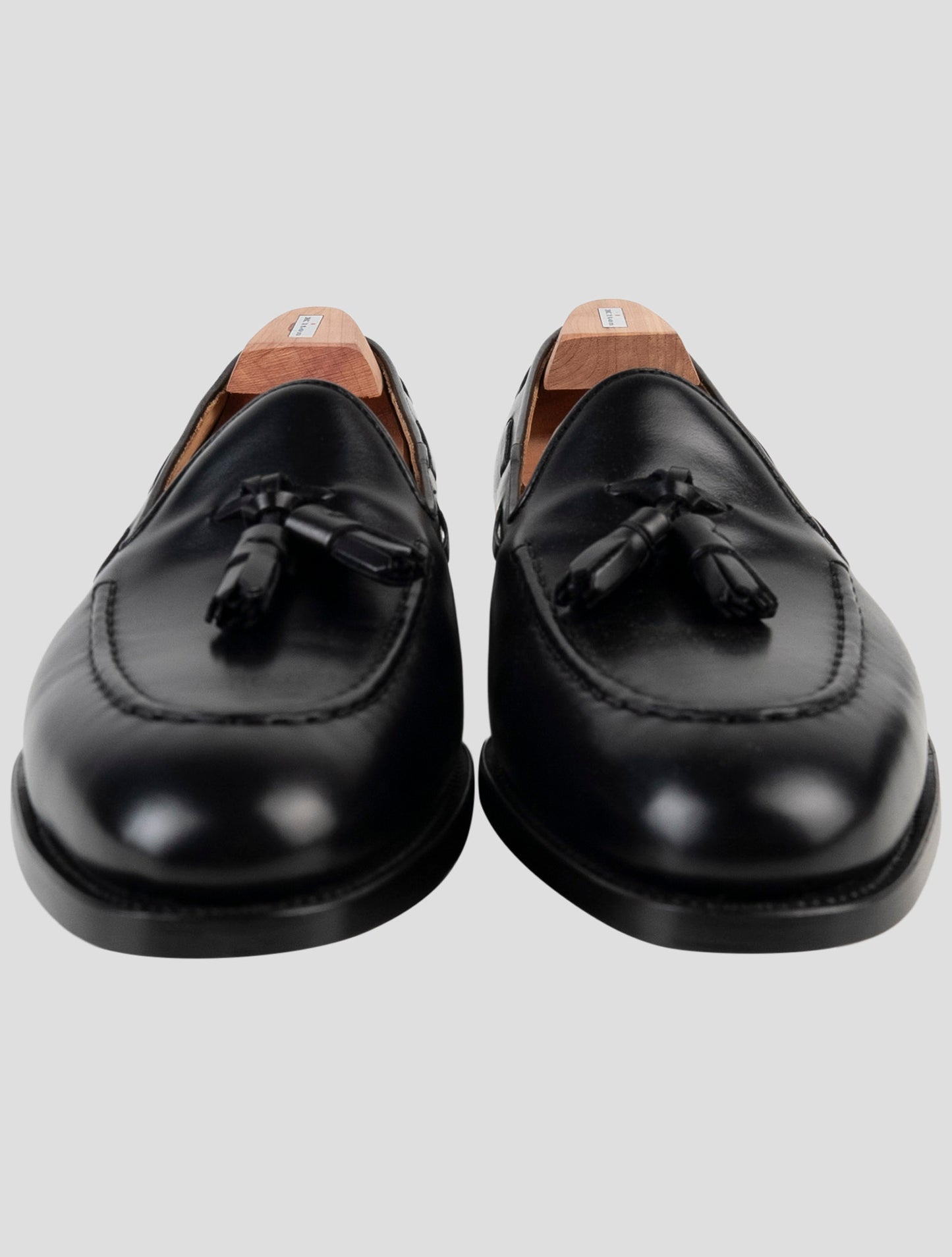 Kiton Black Leather Loafers
