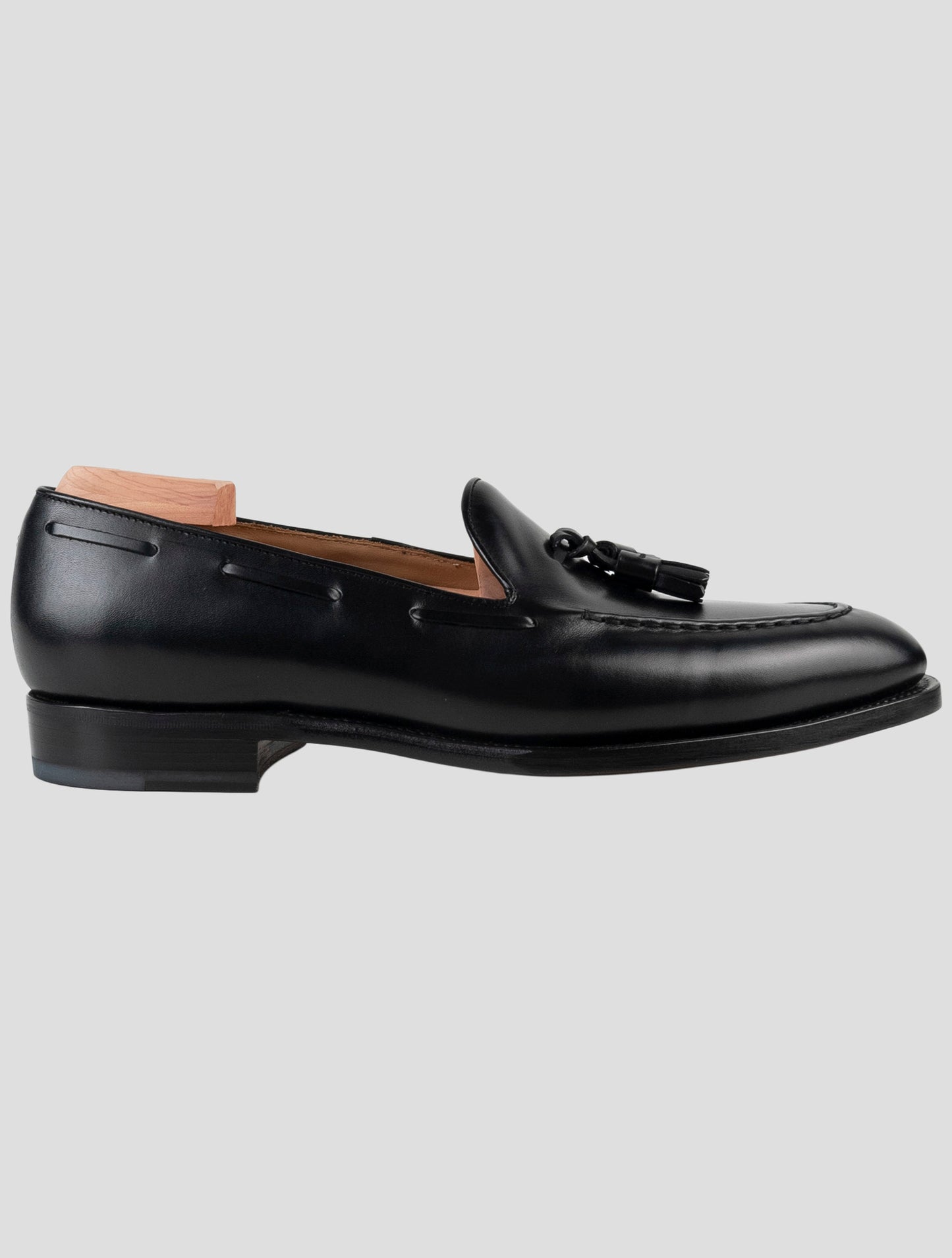 Kiton Black Leather Loafers