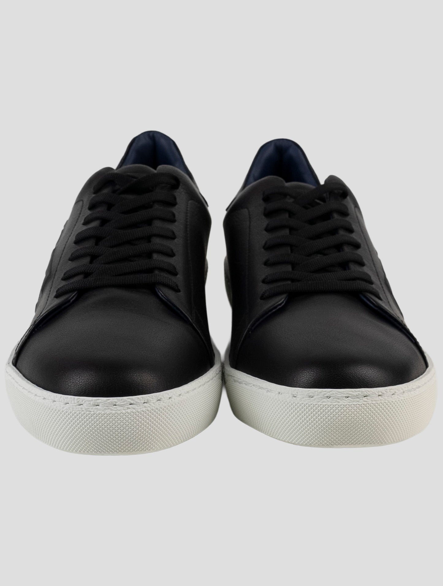 Kiton Knt Black Leather Sneakers