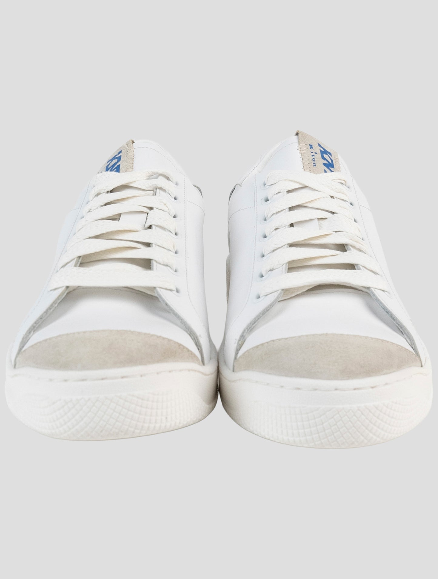 Kiton Knt White Leather Sneakers
