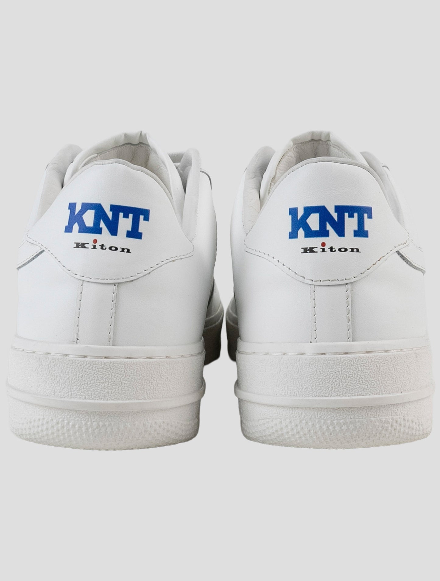 Kiton Knt White Leather Sneakers