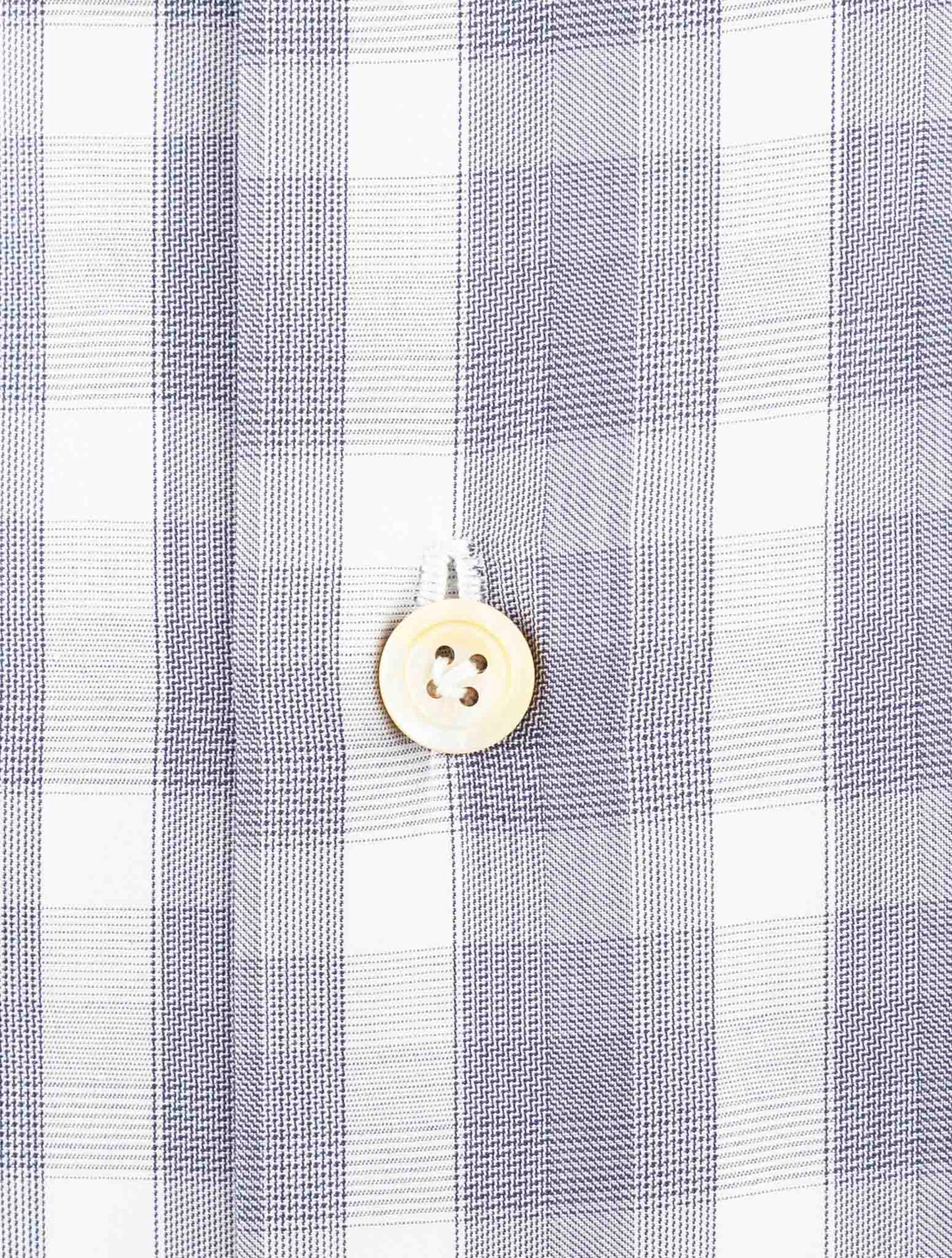 Kiton Gray White Cotton Shirt