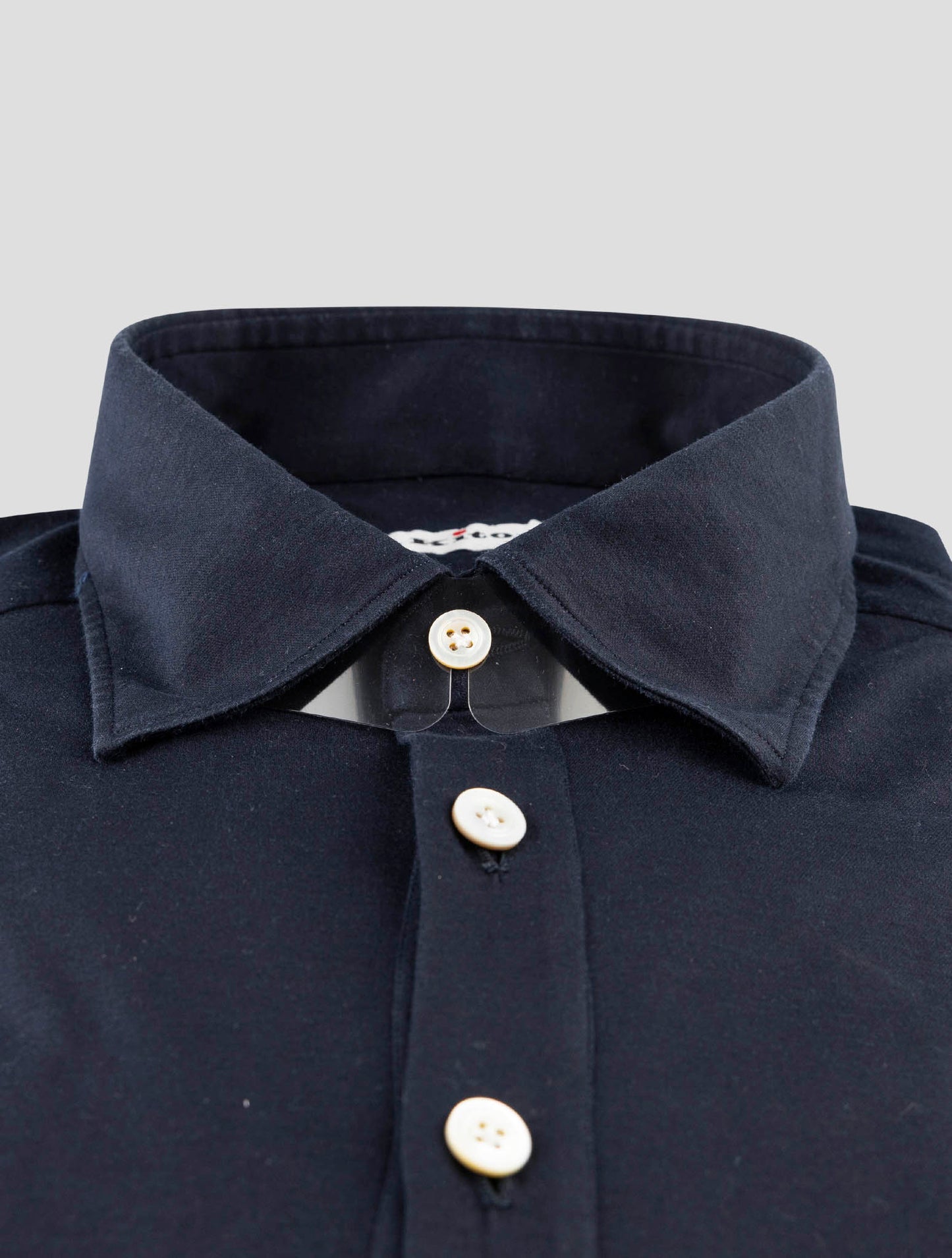 Kiton Blue Cotton Shirt