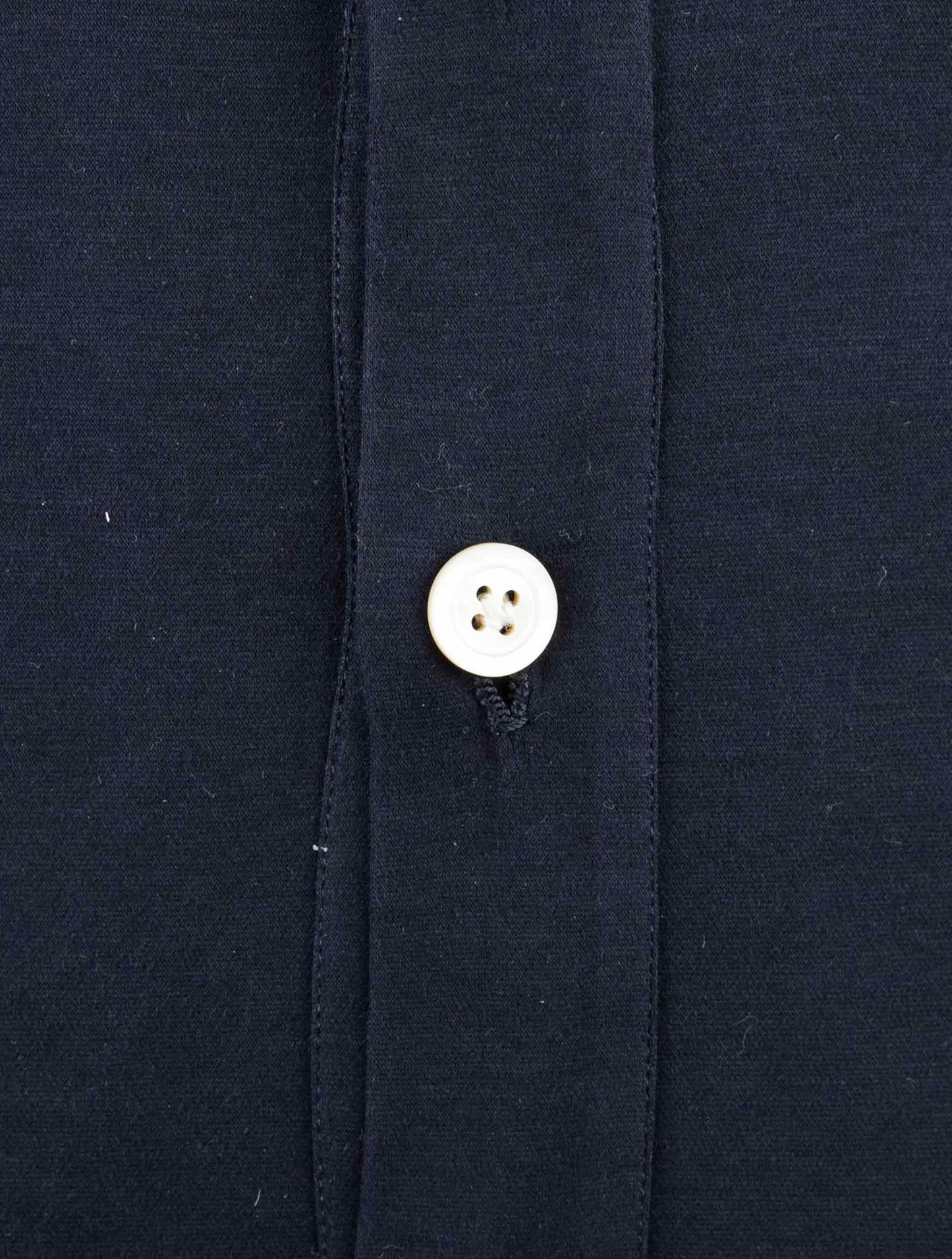Kiton Blue Cotton Shirt