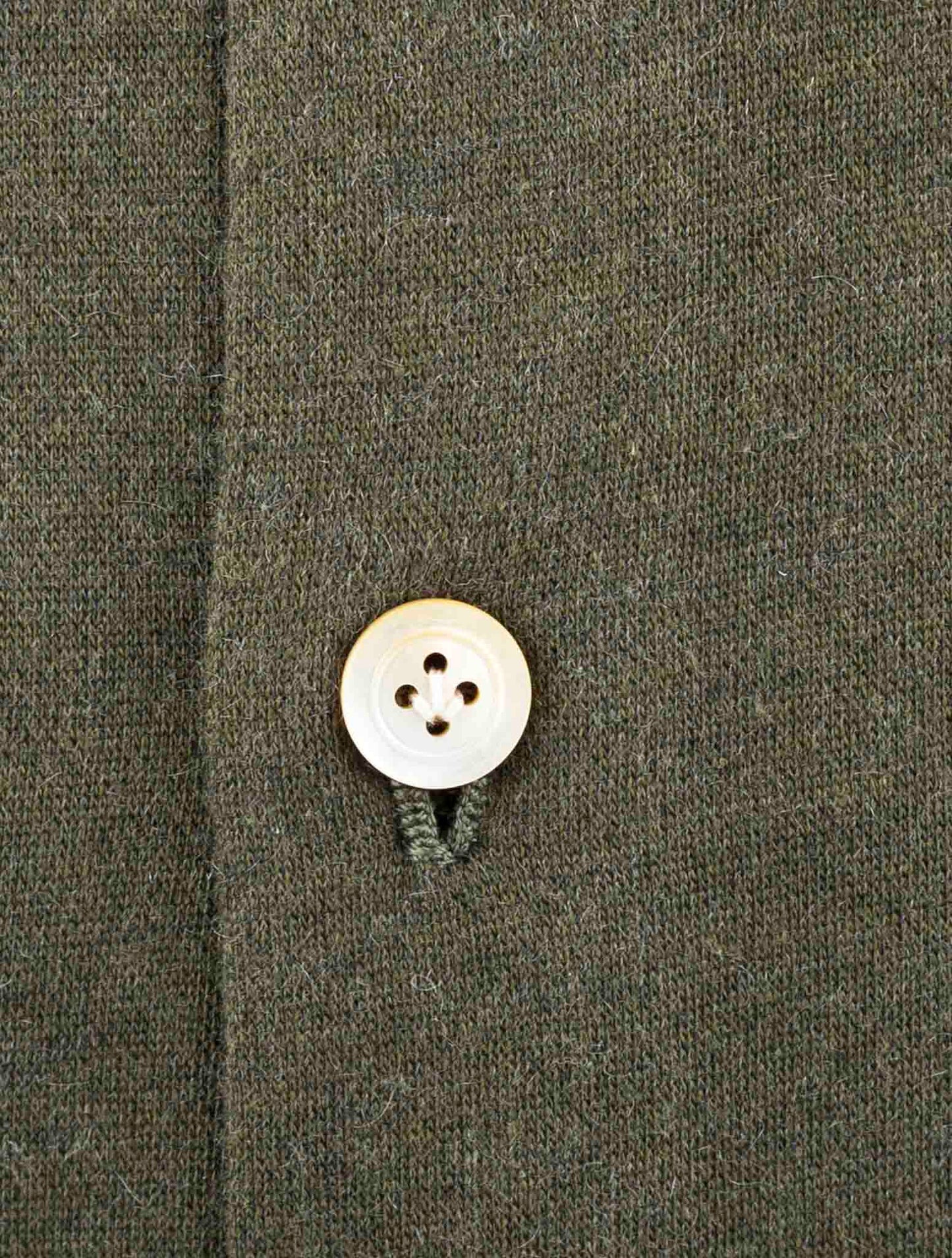 Kiton Green Cotton Cashmere Shirt