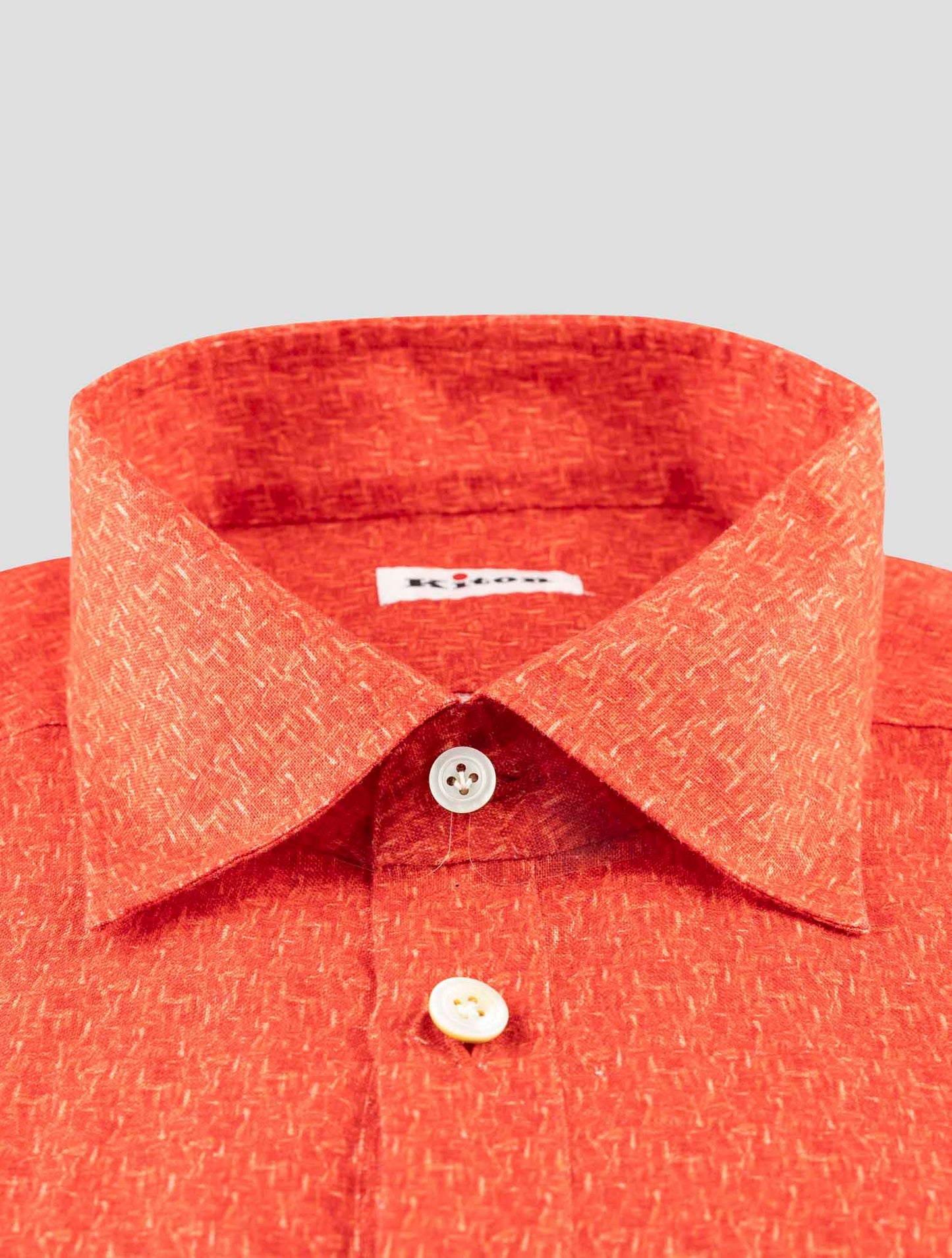 Kiton Red Linen Sweater Polo