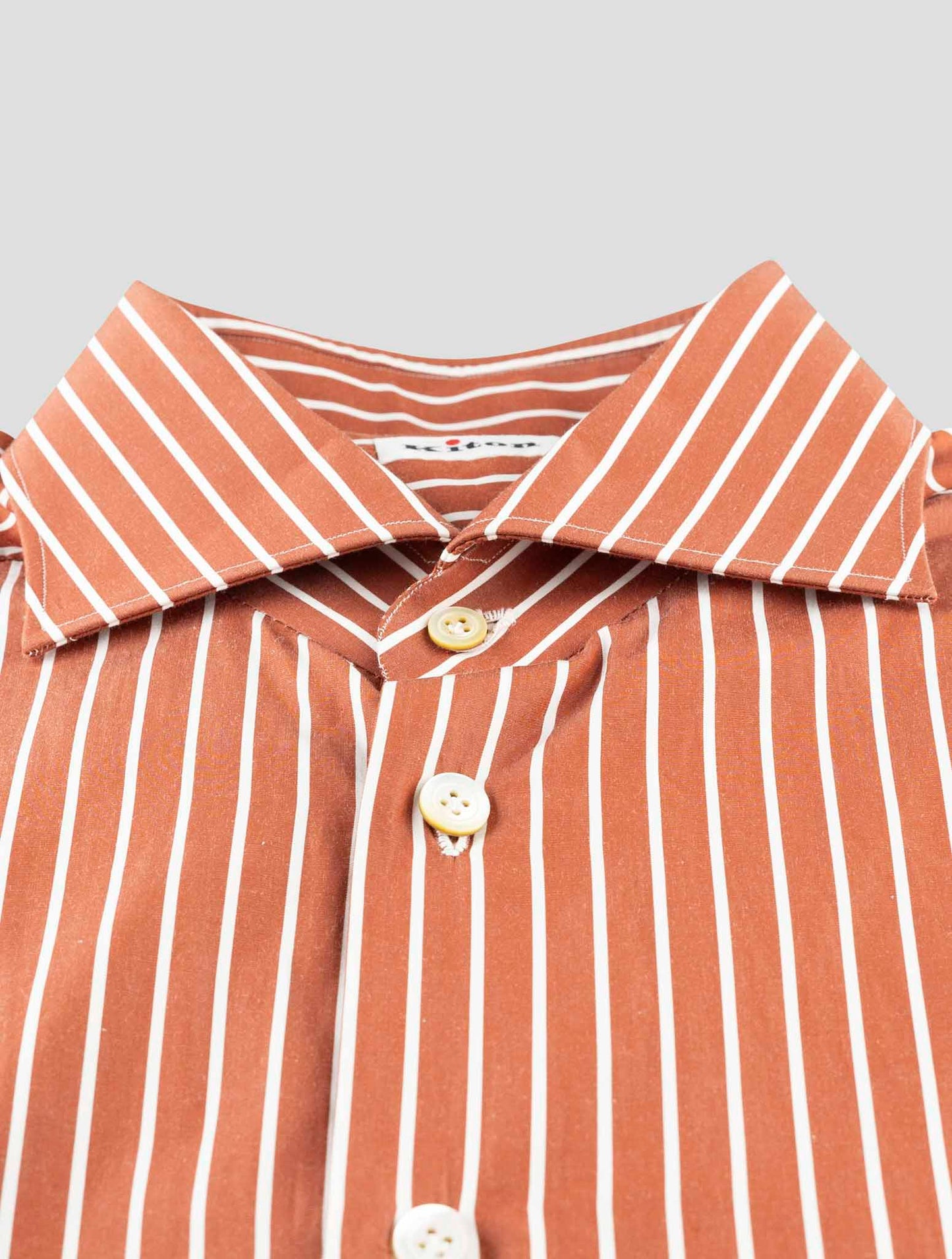 Kiton Brown Cotton Shirt