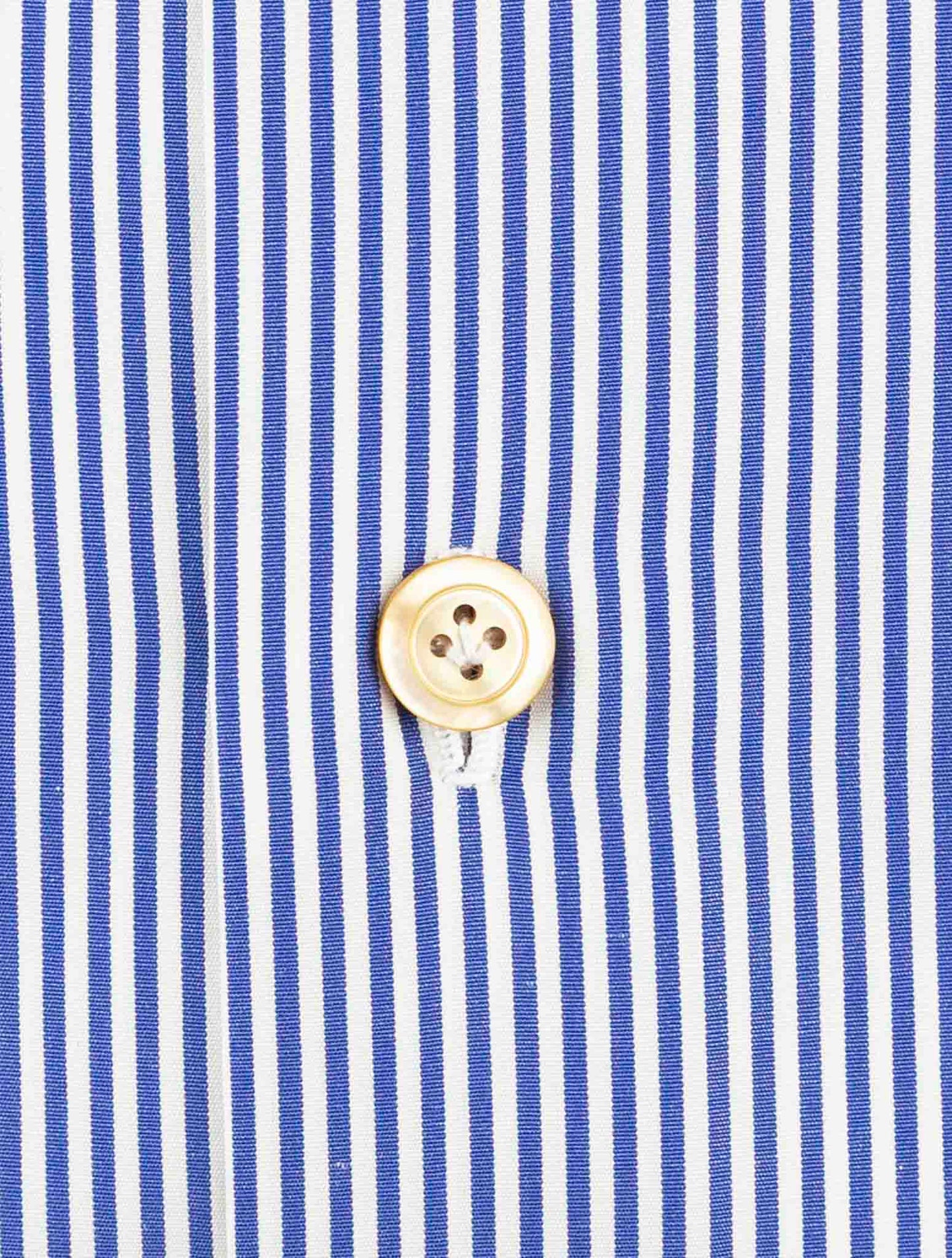 Kiton Blue White Cotton Linen Shirt