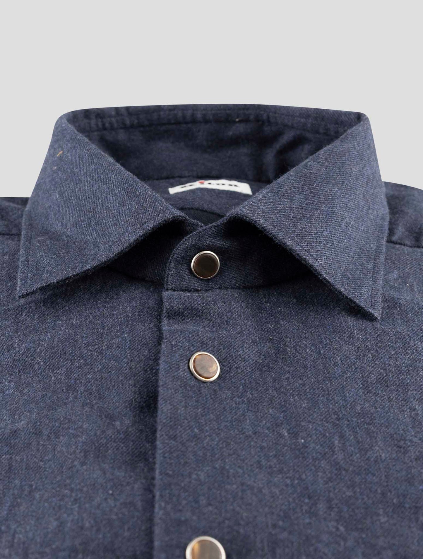 Kiton Dark Blue Cotton Shirt