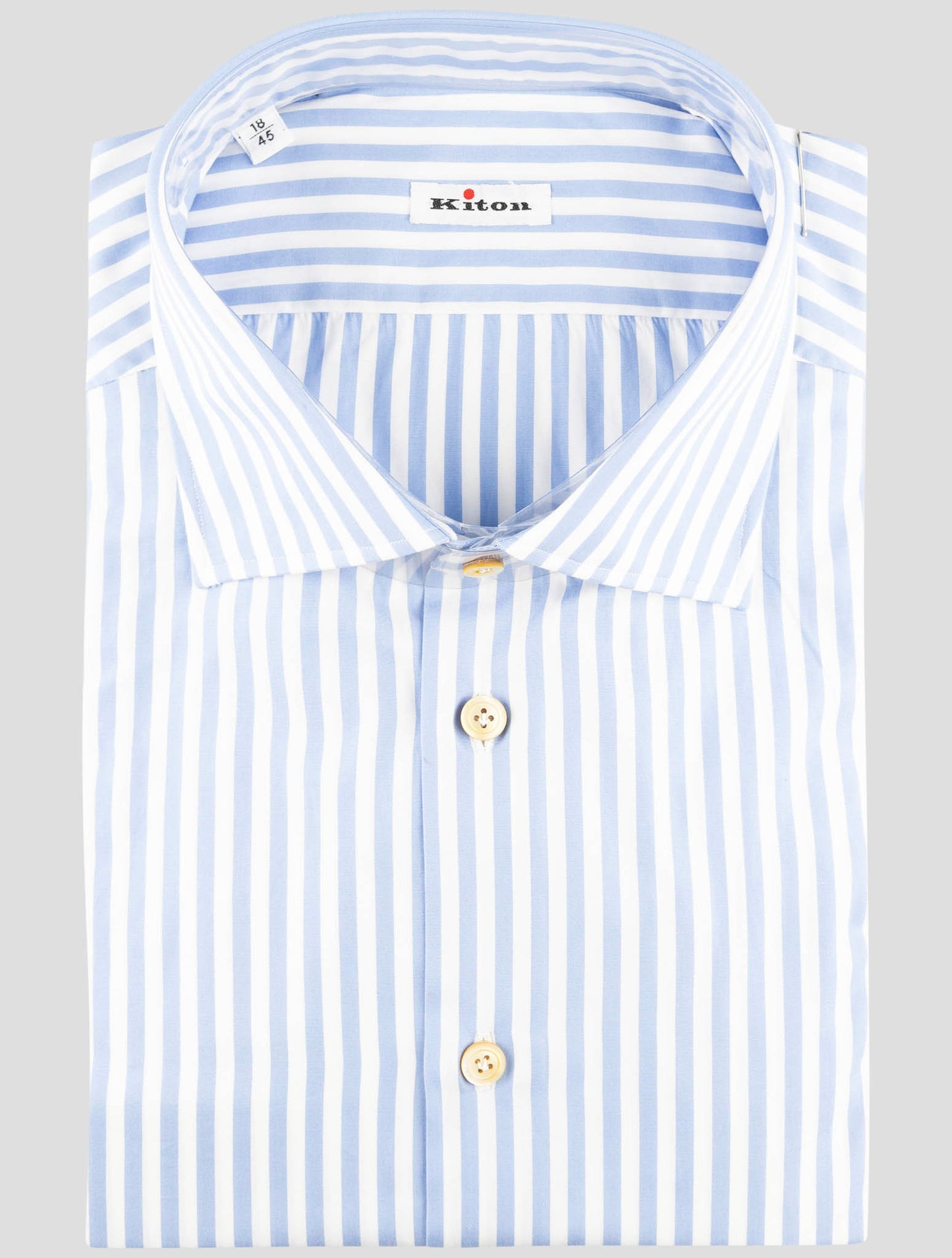 Kiton Light Blue Cotton Shirt
