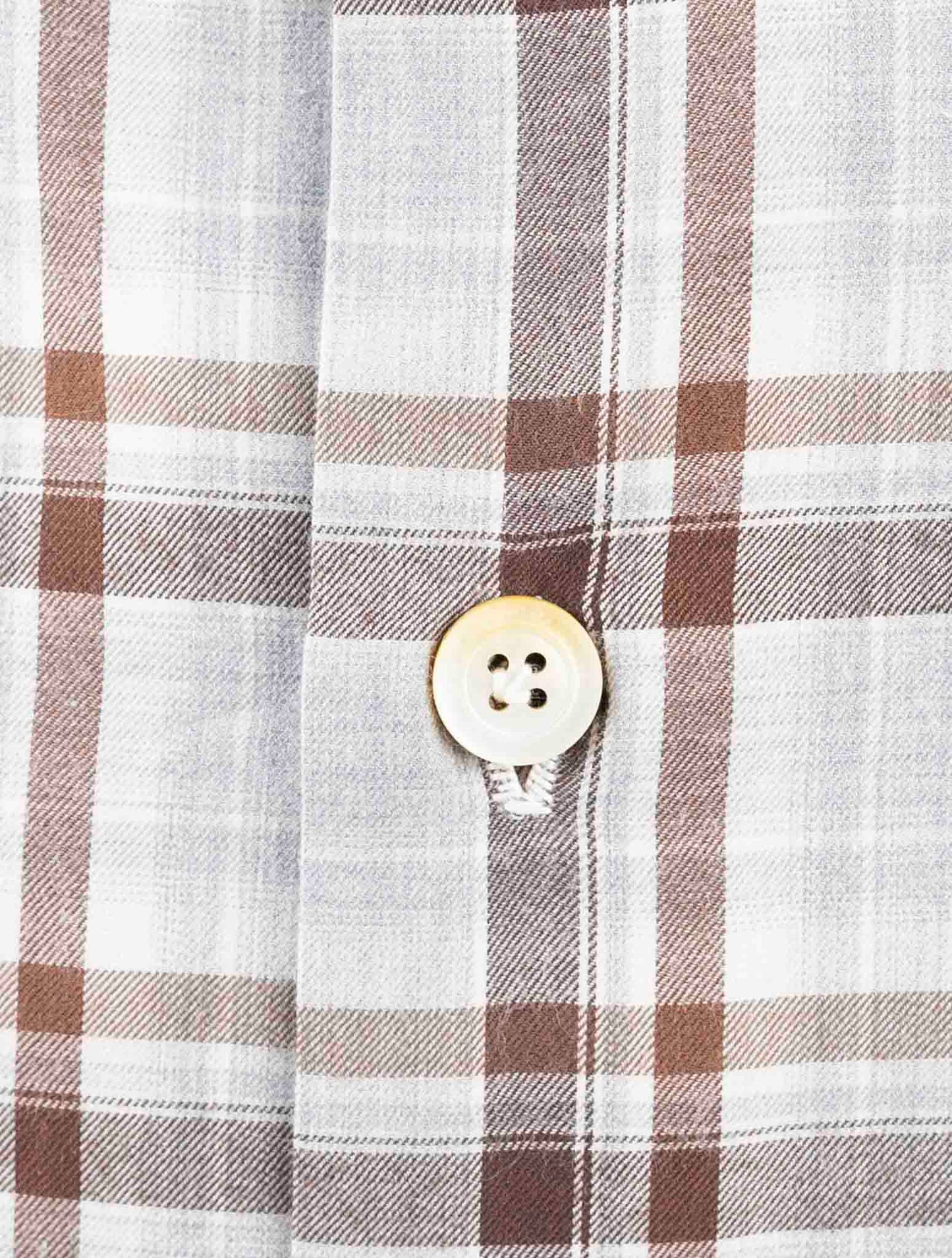 Kiton Brown Cotton Shirt