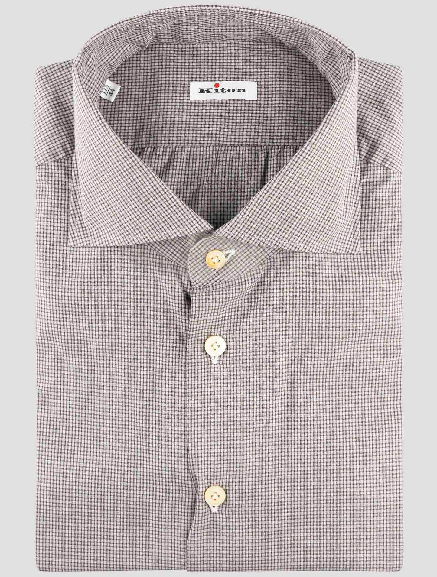 Kiton Brown Cotton Shirt