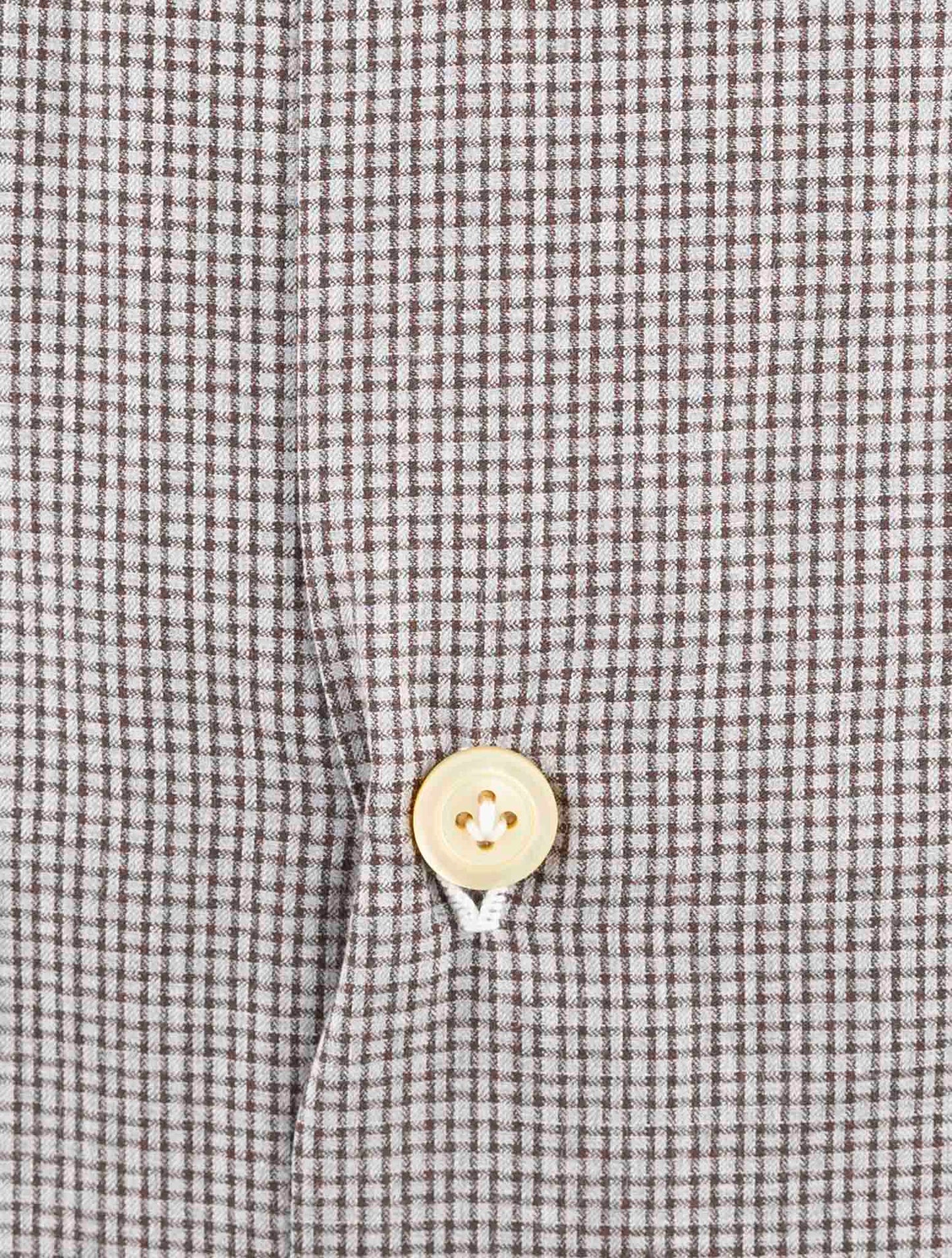 Kiton Brown Cotton Shirt