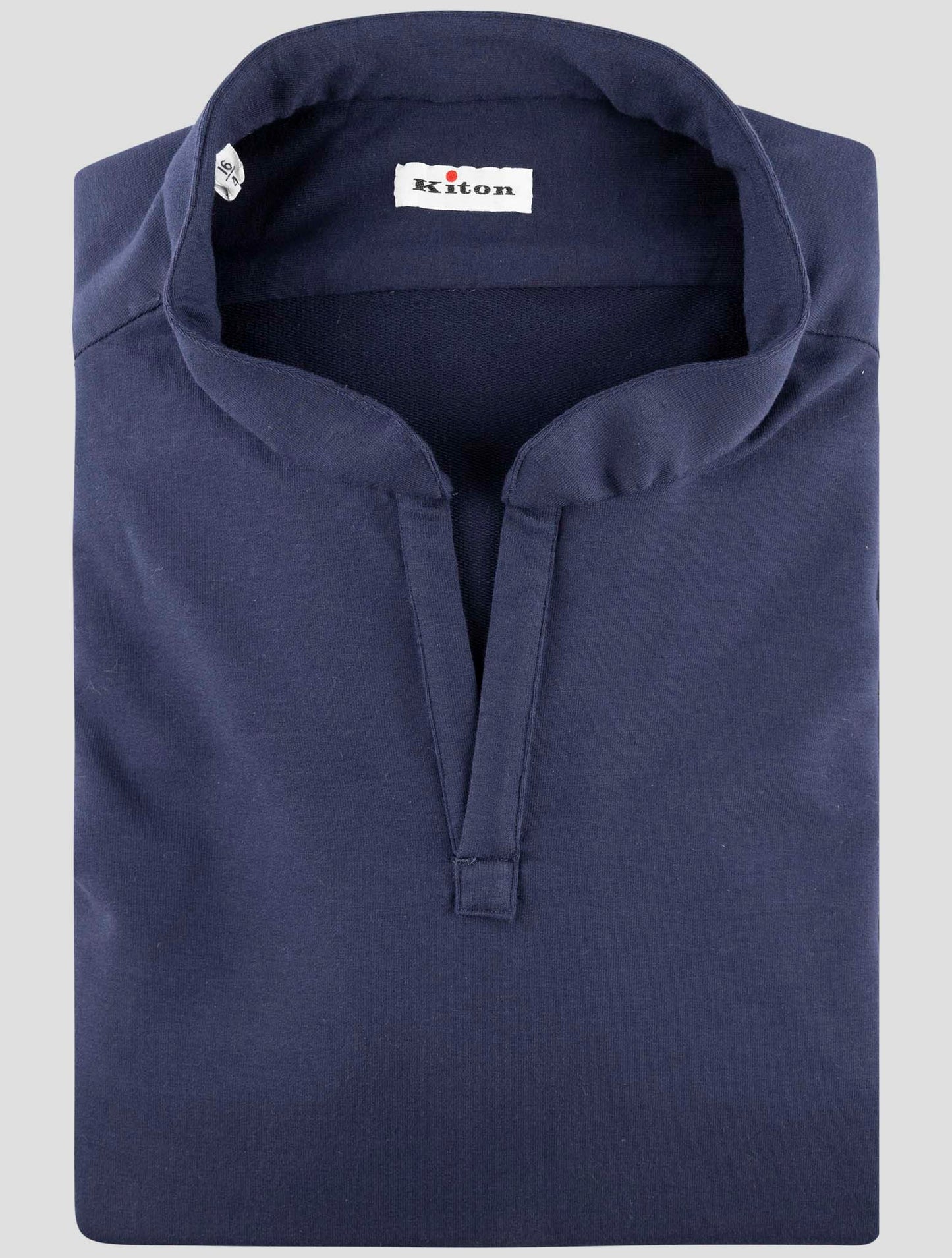Kiton Blue Cotton Sweater Polo