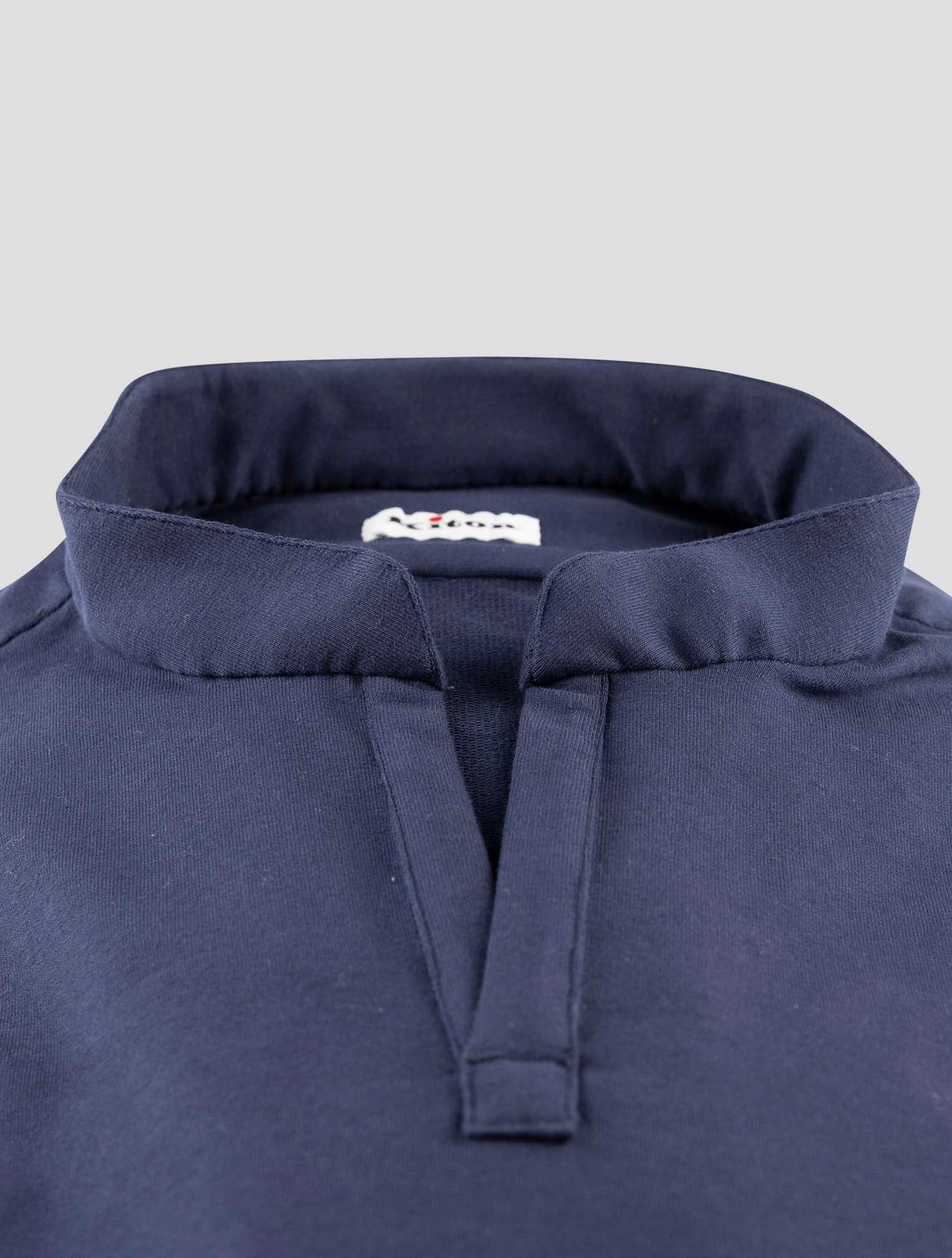 Kiton Blue Cotton Sweater Polo