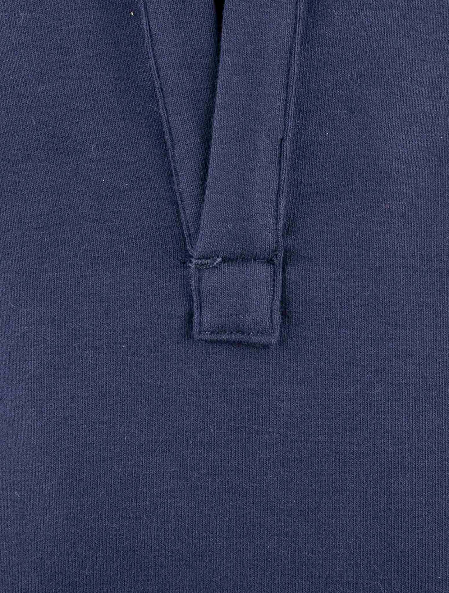 Kiton Blue Cotton Sweater Polo