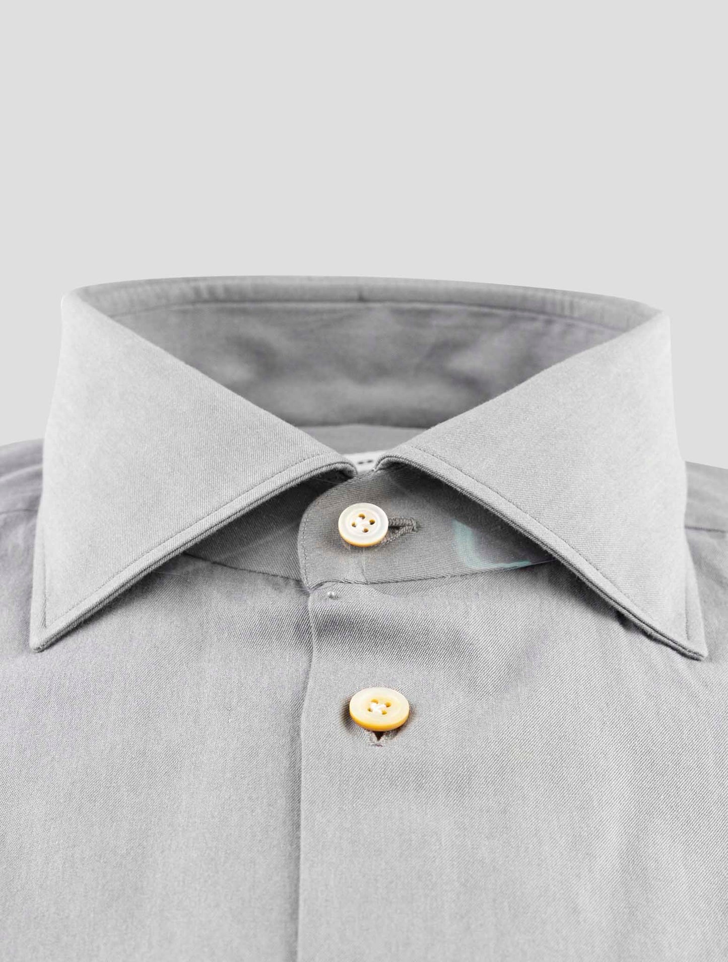 Kiton Gray Cotton Shirt
