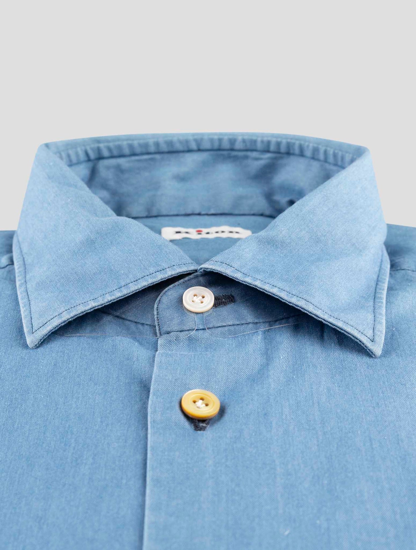 Kiton Light Blue Cotton Shirt
