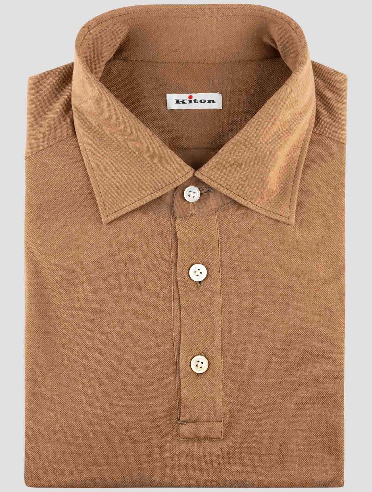 Kiton Brown Cotton Sweater Polo