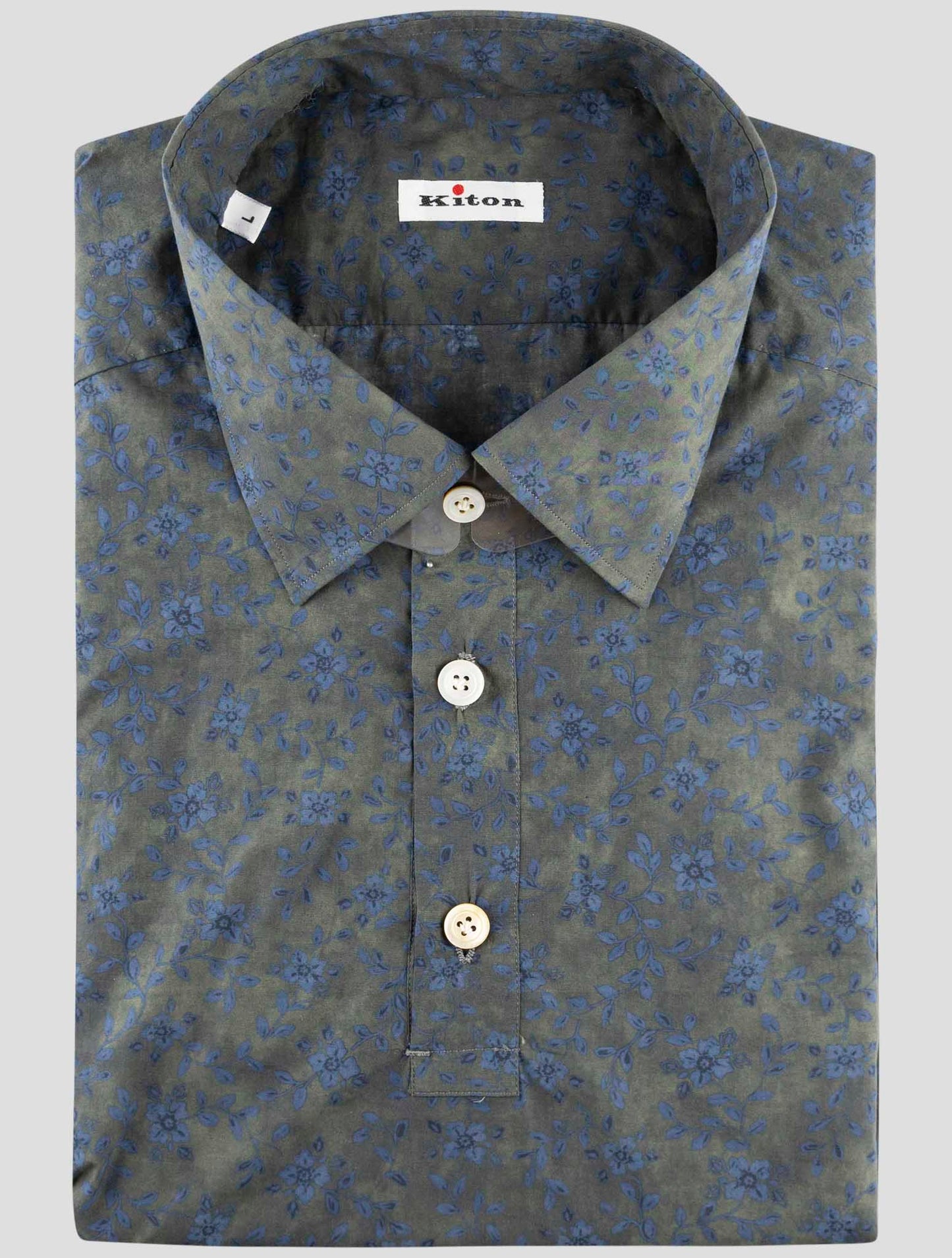 Kiton Blue Green Cotton Sweater Polo