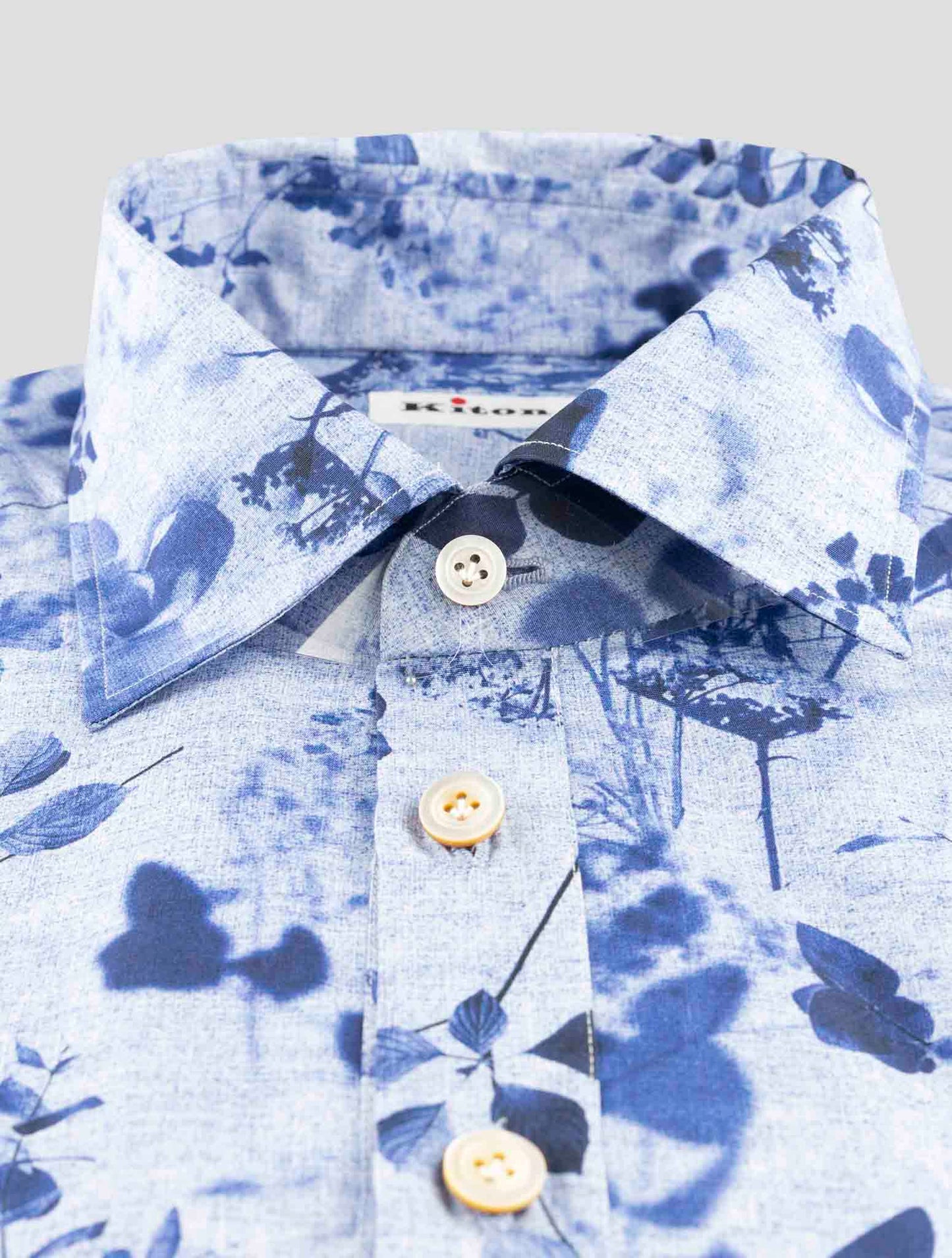 Kiton Blue Cotton Sweater Polo