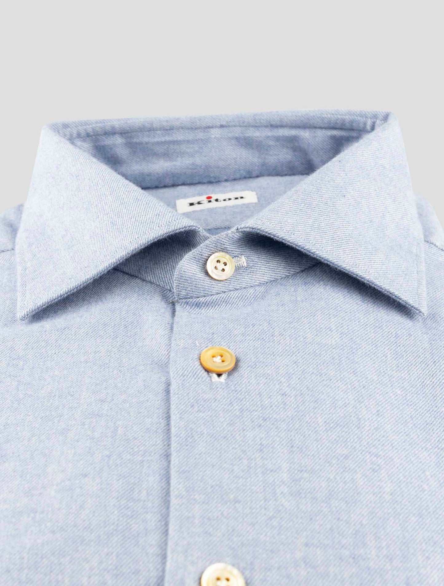 Kiton Light Blue Cotton Shirt
