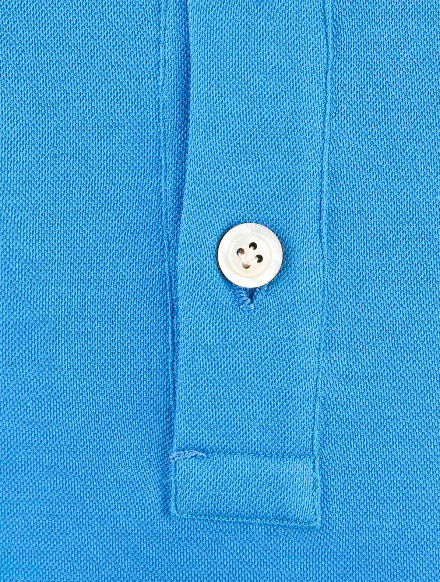 Kiton Blue Cotton Polo