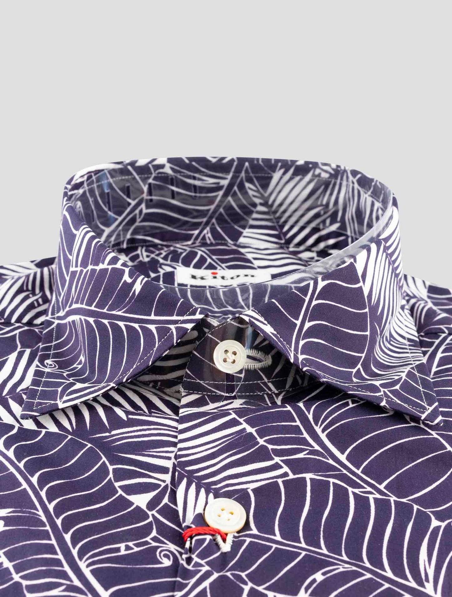 Kiton Blue Cotton Shirt