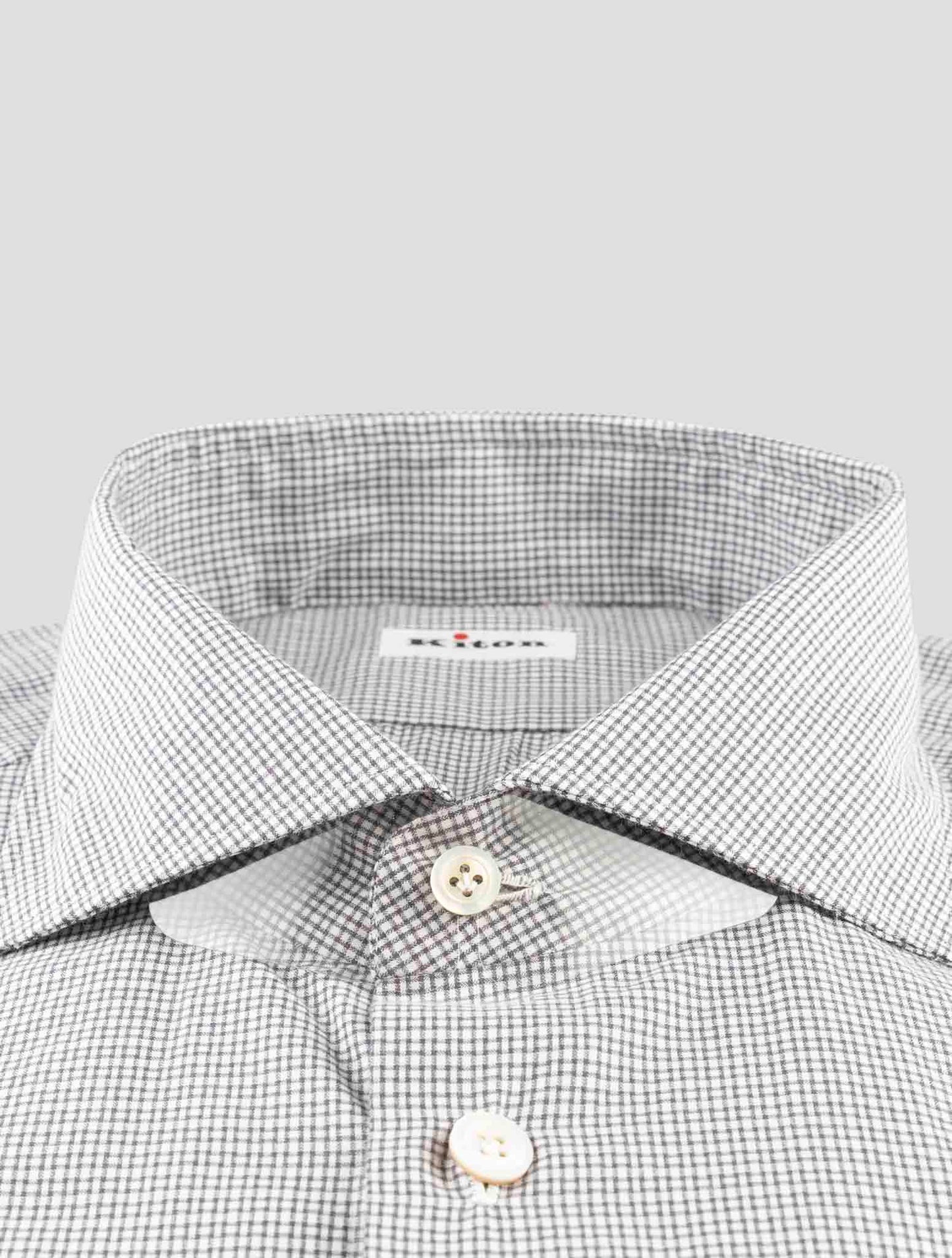 Kiton Gray Cotton Shirt