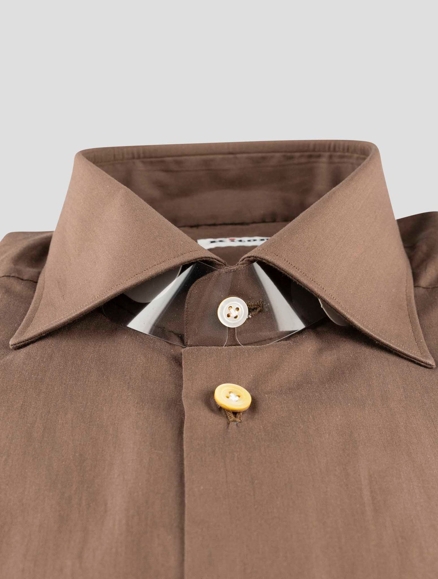 Kiton Brown Cotton Shirt