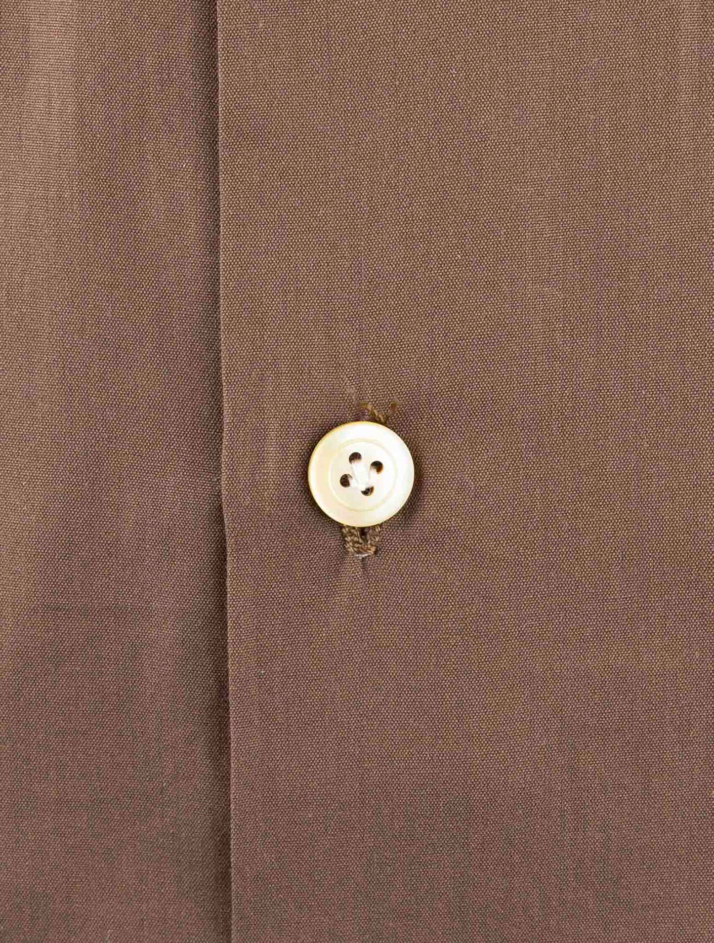 Kiton Brown Cotton Shirt