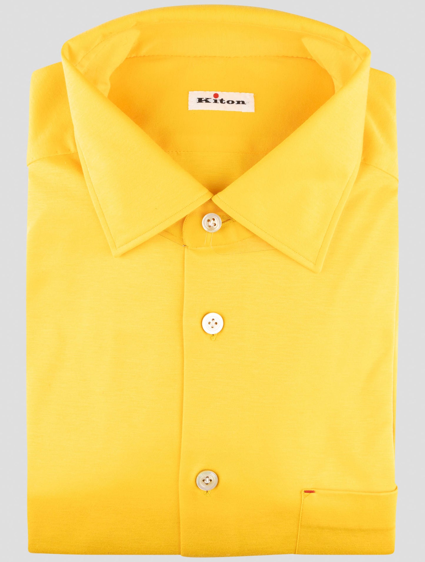 Kiton Yellow Cotton Shirt