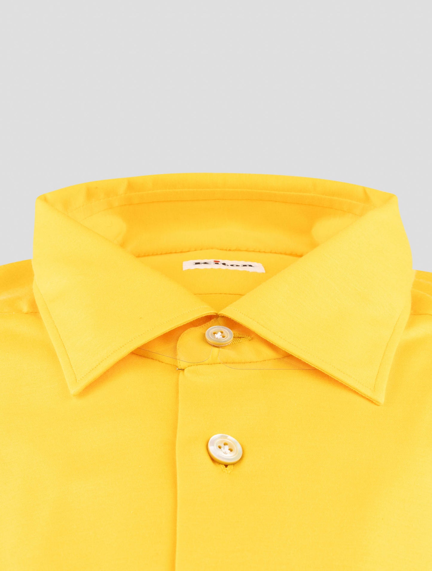 Kiton Yellow Cotton Shirt