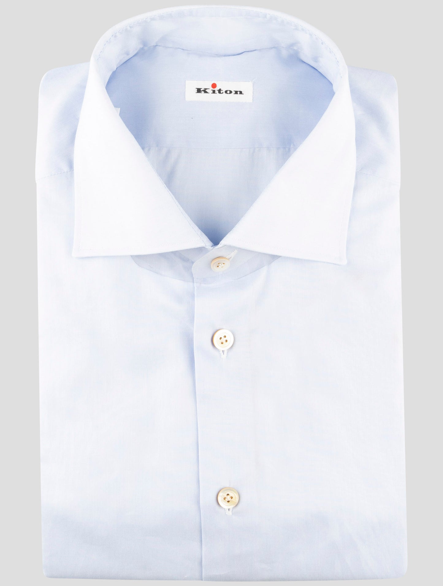 Kiton Light Blue Cotton Shirt