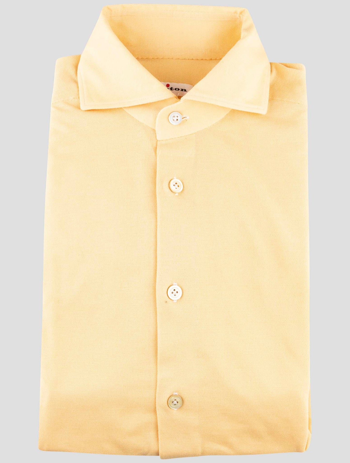 Kiton Yellow Cotton Shirt