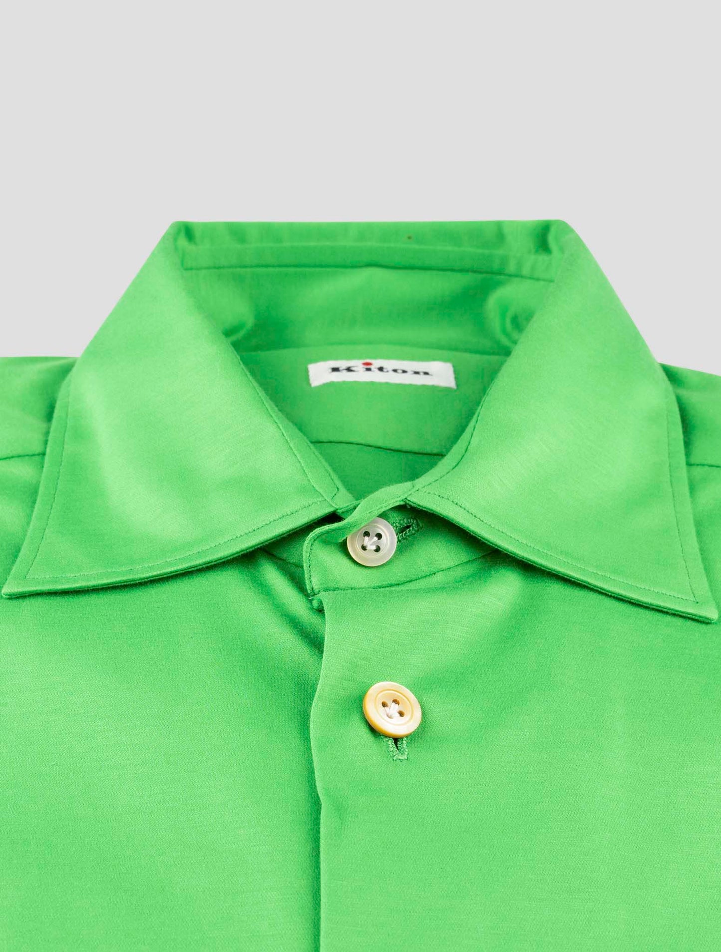 Kiton Green Cotton Shirt