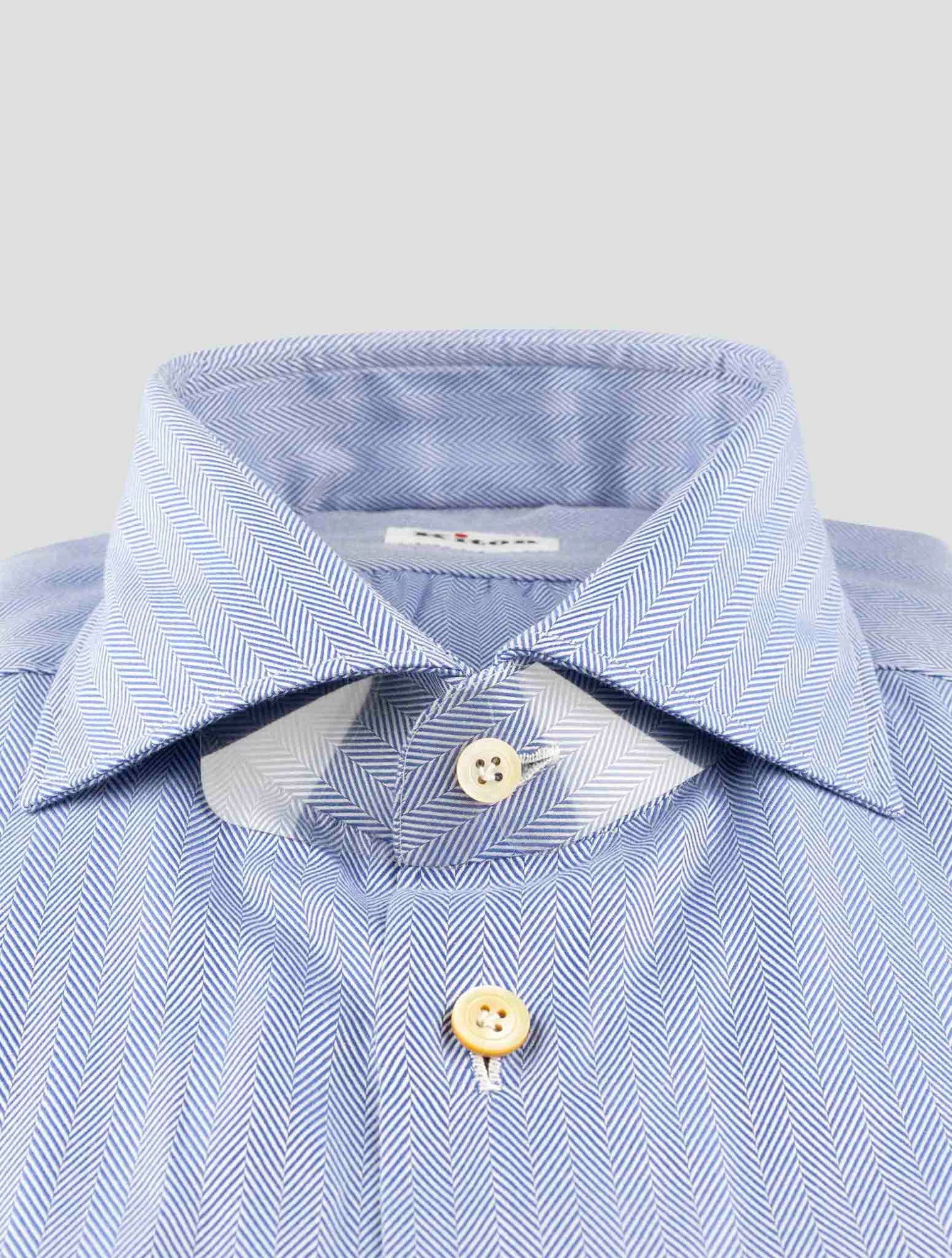 Kiton Blue Cotton Shirt