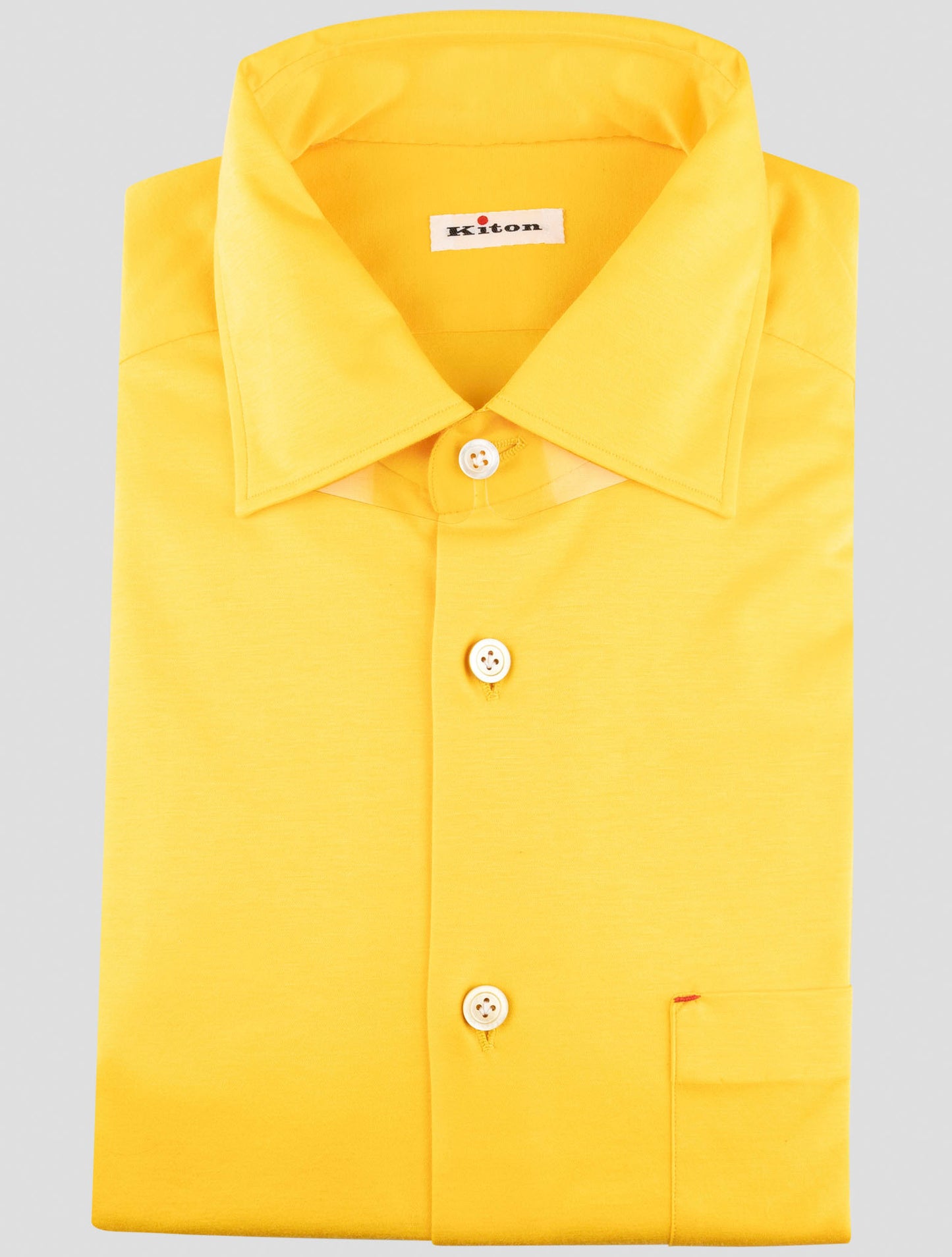 Kiton Yellow Cotton Shirt