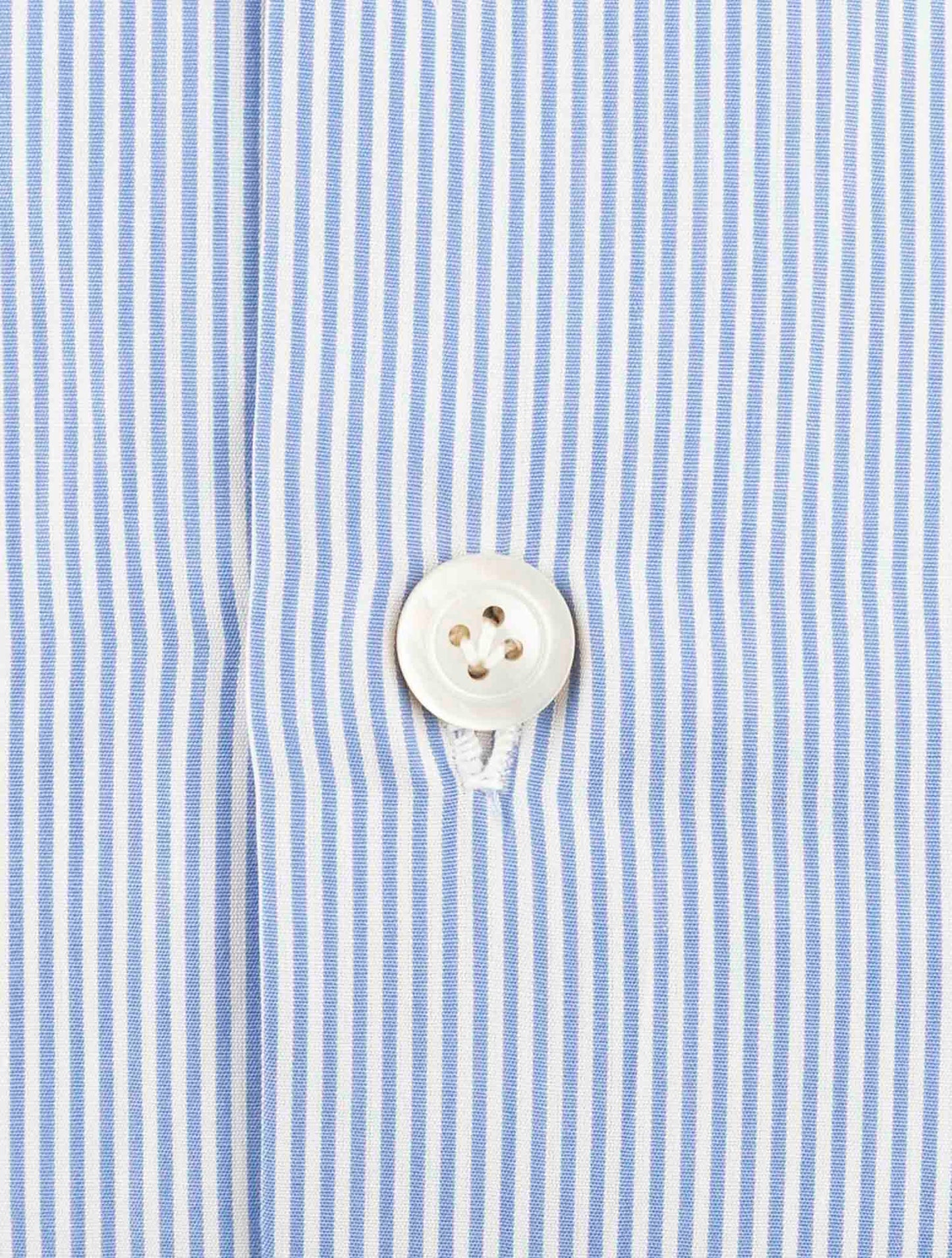 Kiton Blue White Cotton Shirt