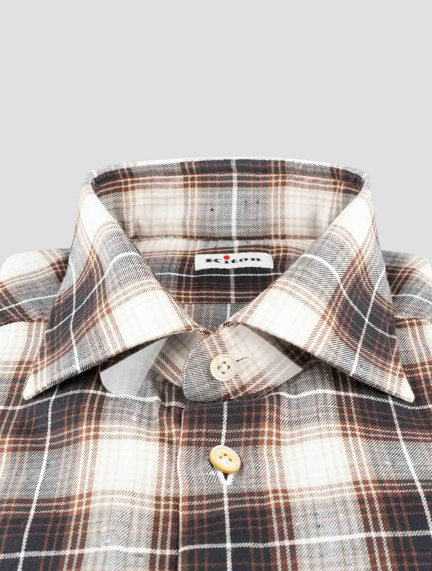 Kiton Gray Cotton Shirt
