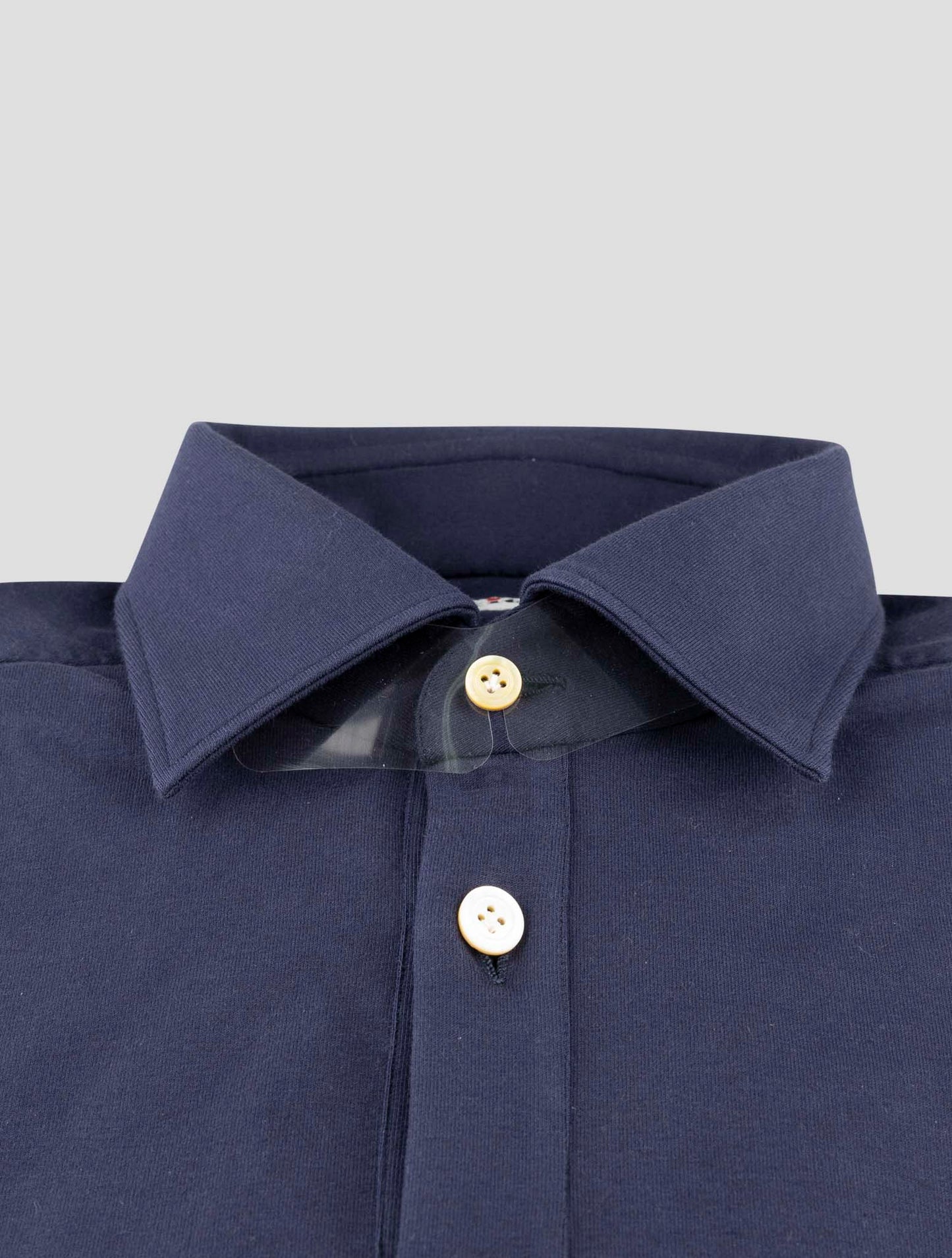 Kiton Blue Cotton Ea Shirt