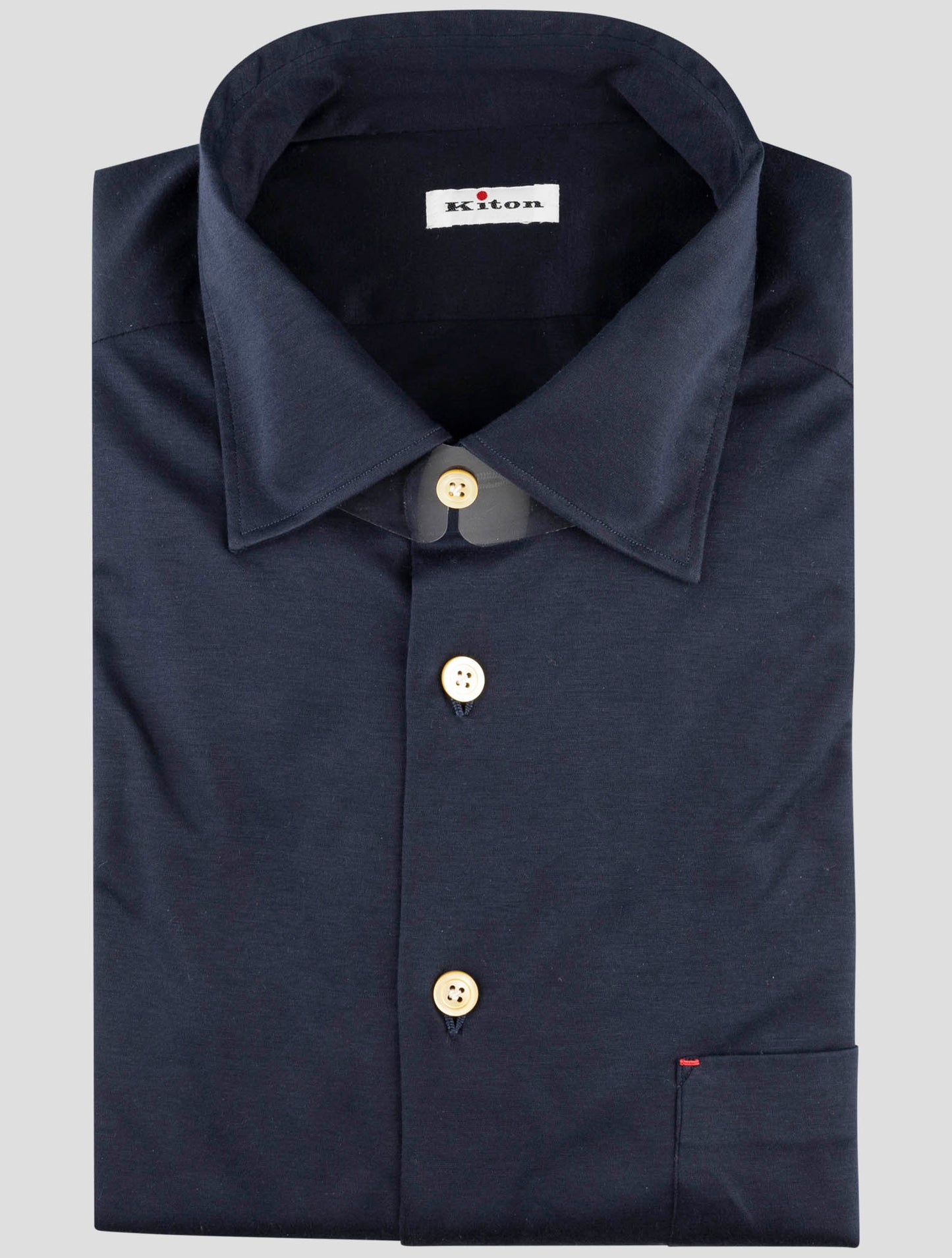 Kiton Black Cotton Shirt