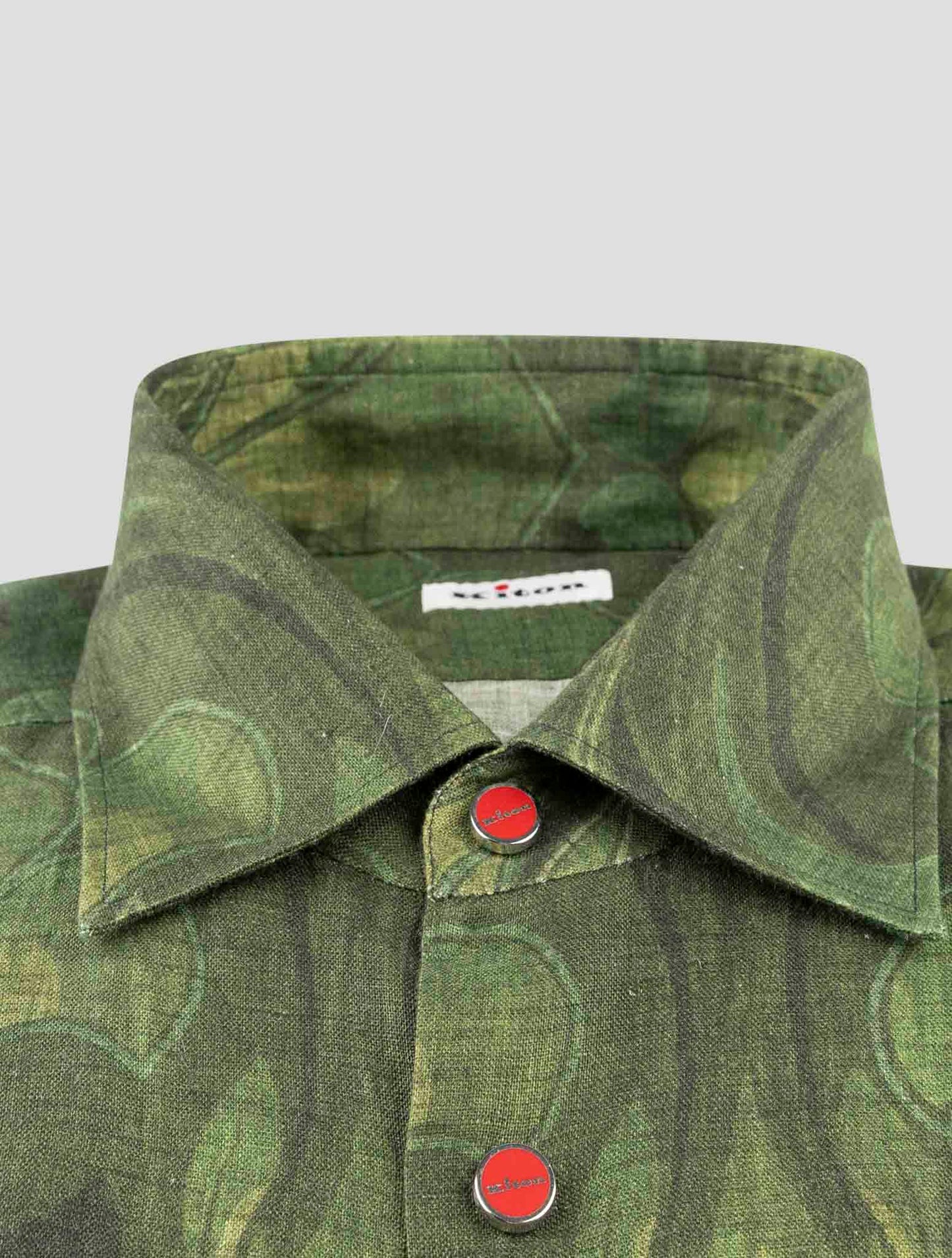 Kiton Green Linen Shirt