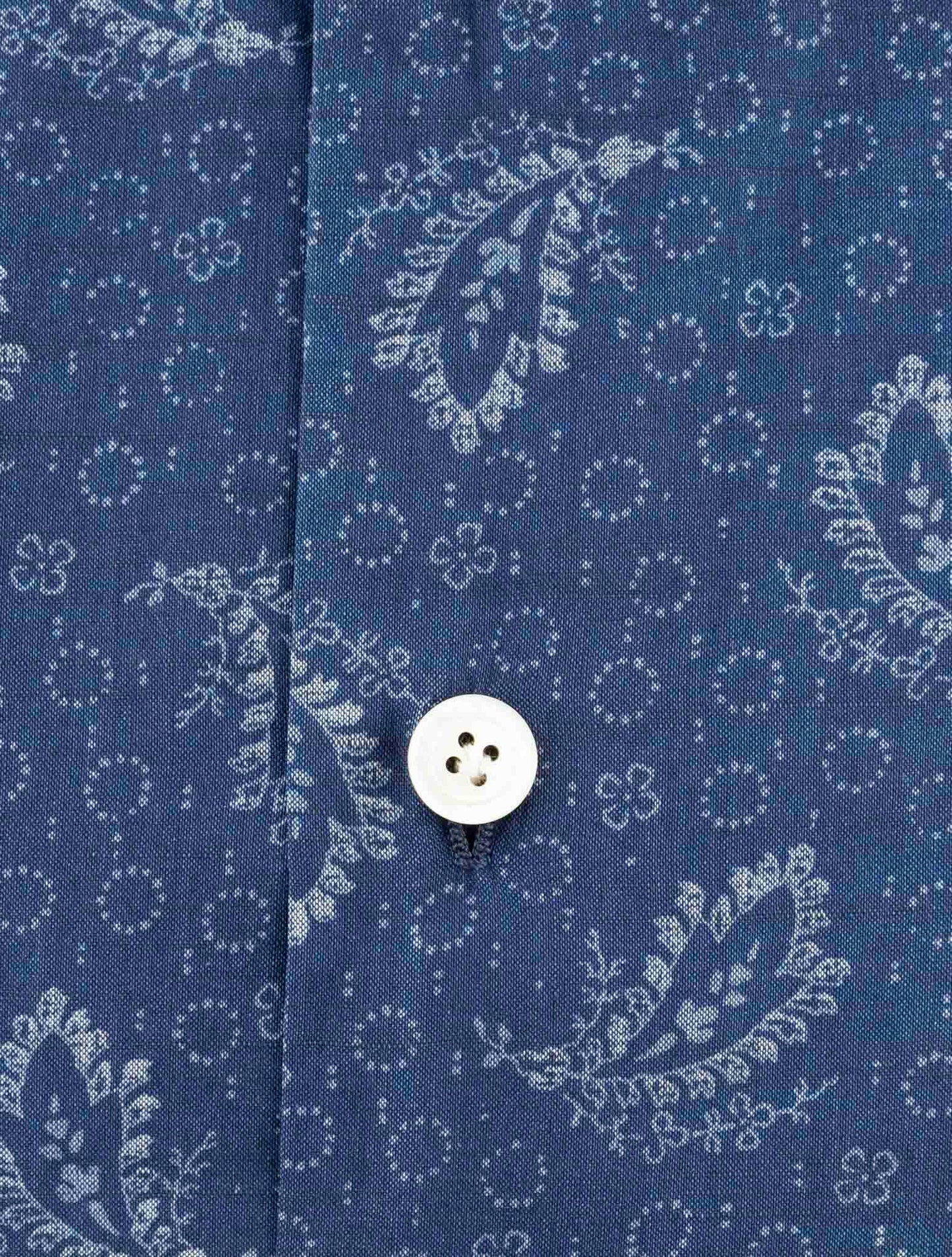 Kiton Blue Cotton Shirt