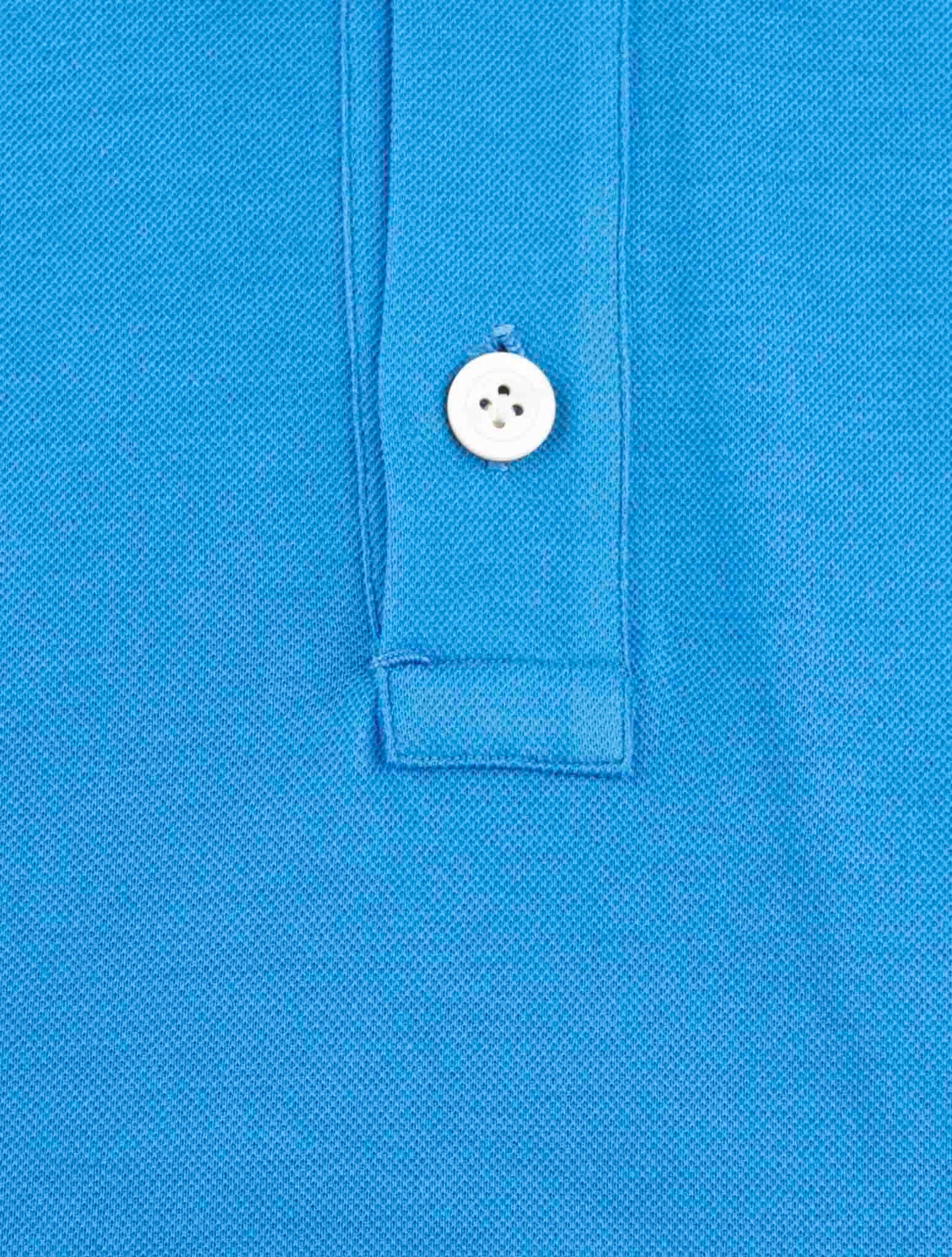 Kiton Blue Cotton Polo