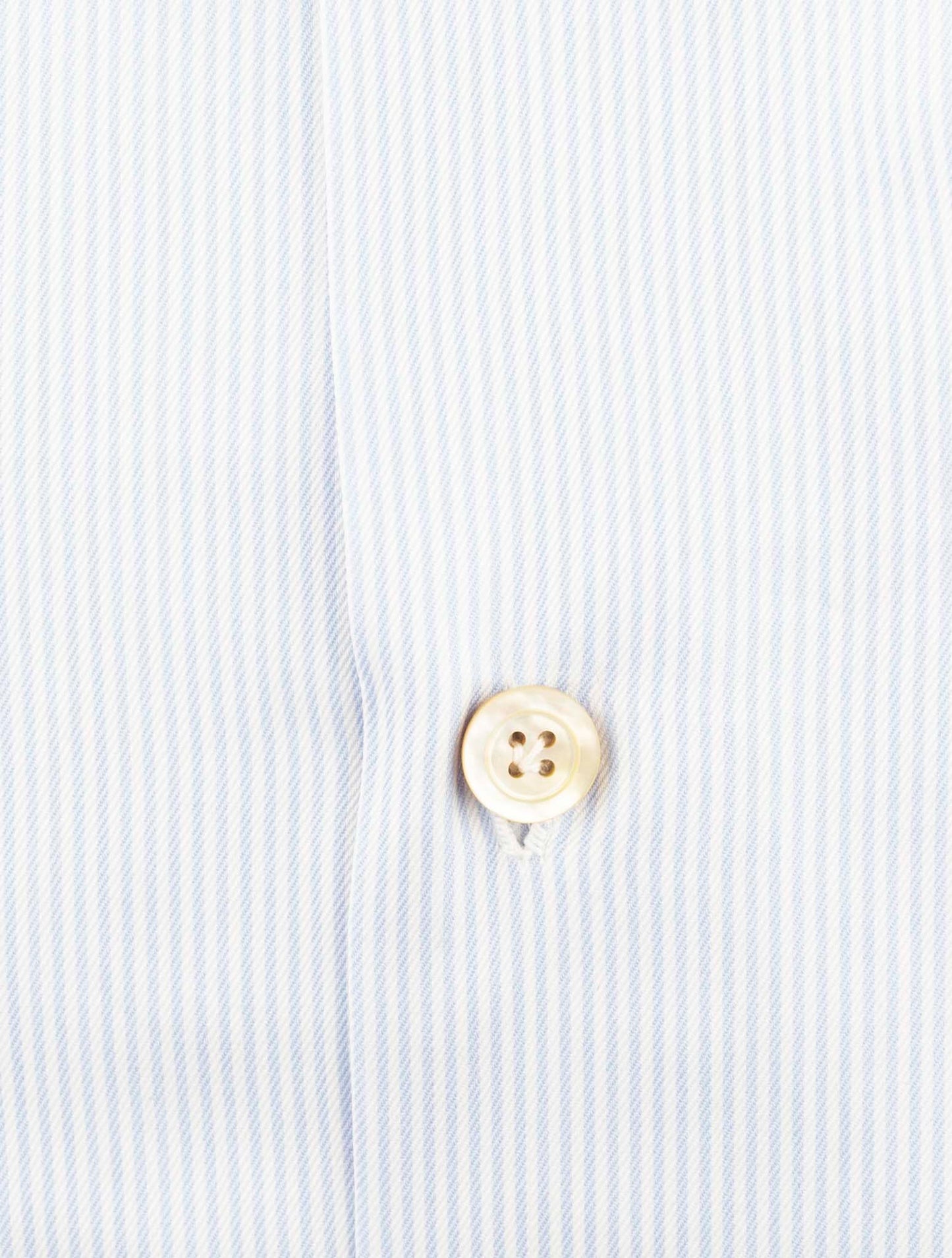 Kiton Blue White Cotton Shirt