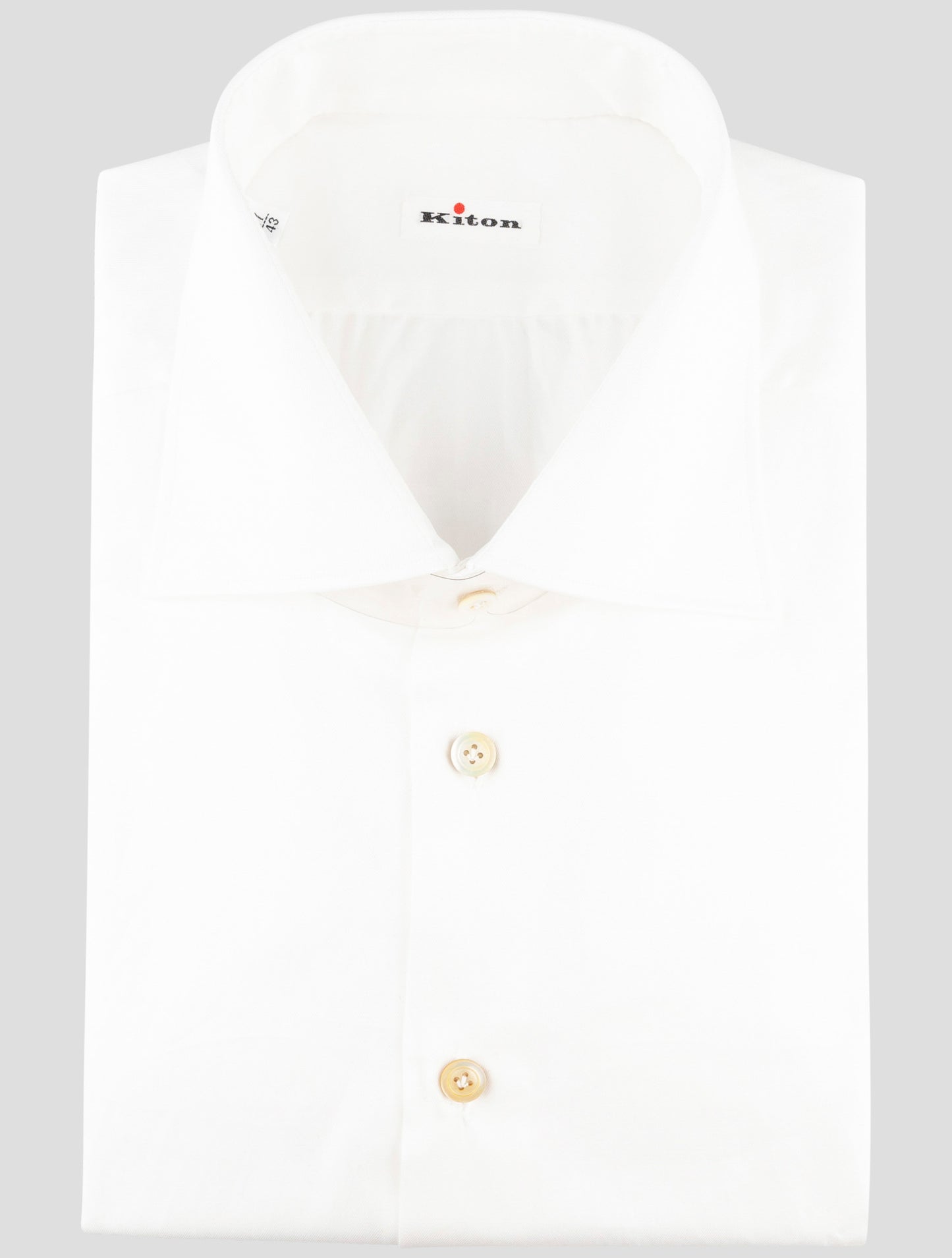 Kiton White Cotton Shirt