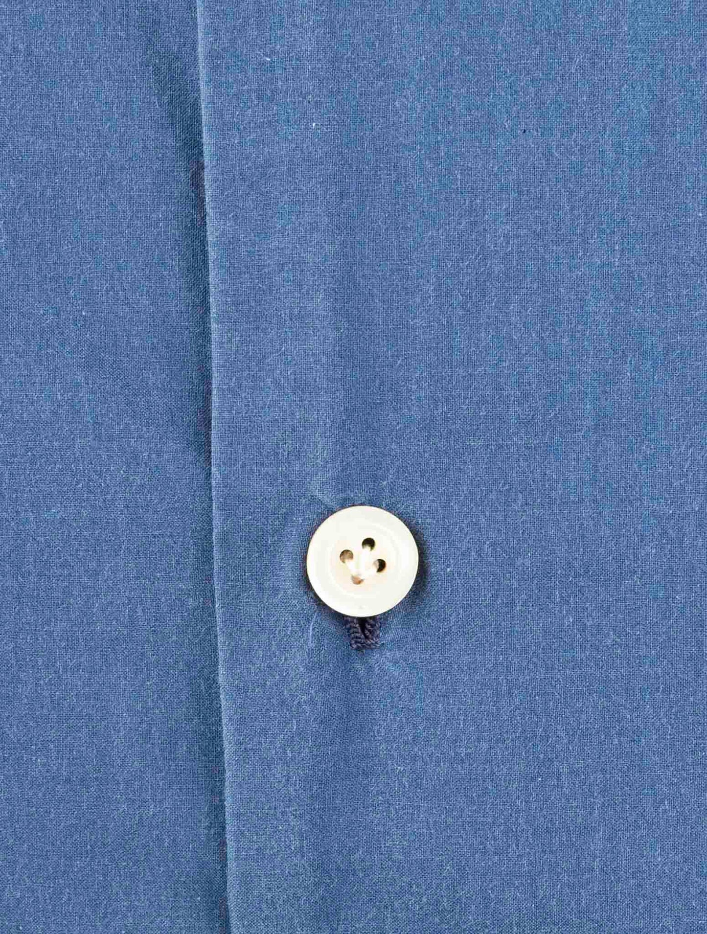 Kiton Blue Cotton Shirt