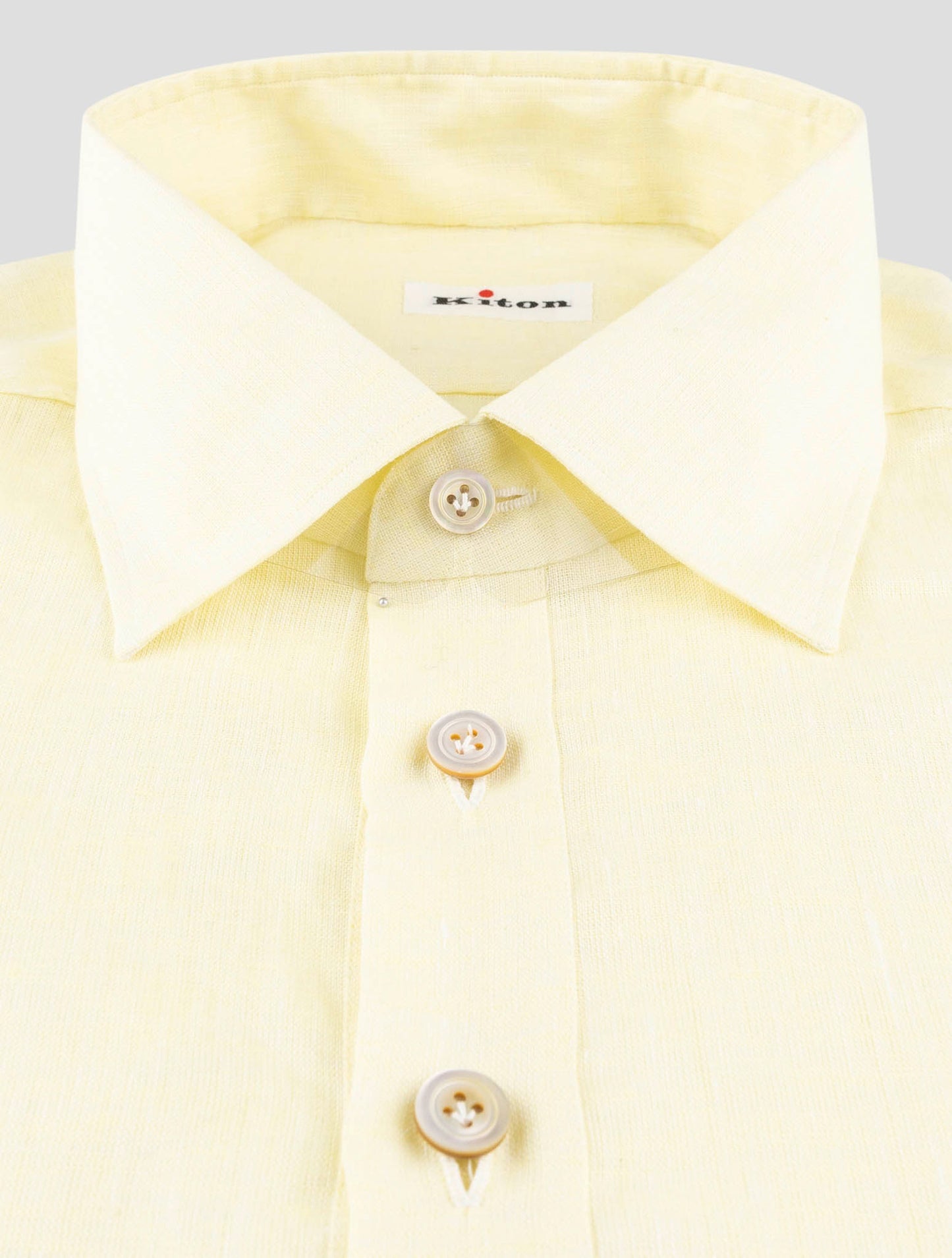 Kiton Yellow Linen Shirt