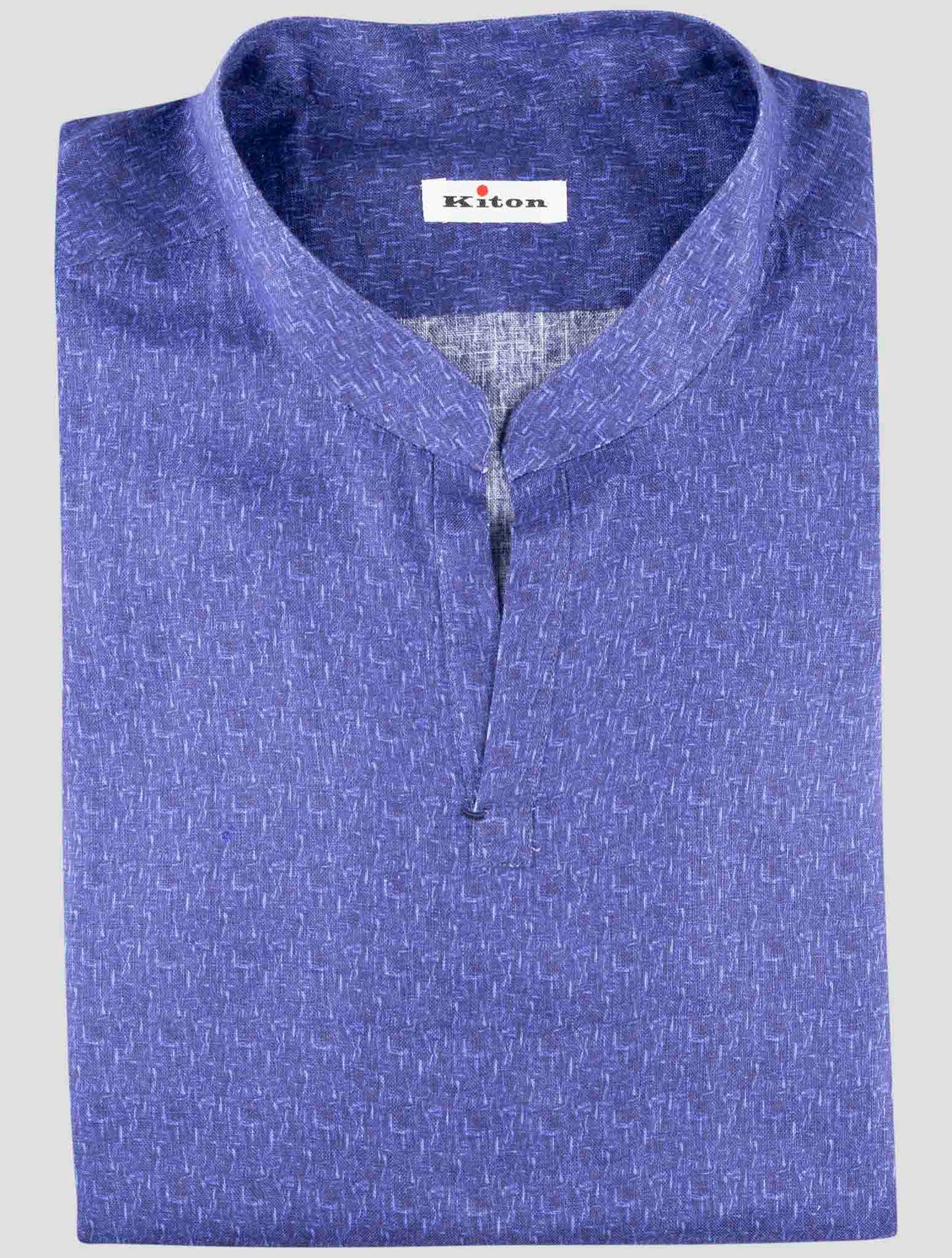 Kiton Blue Linen Shirt